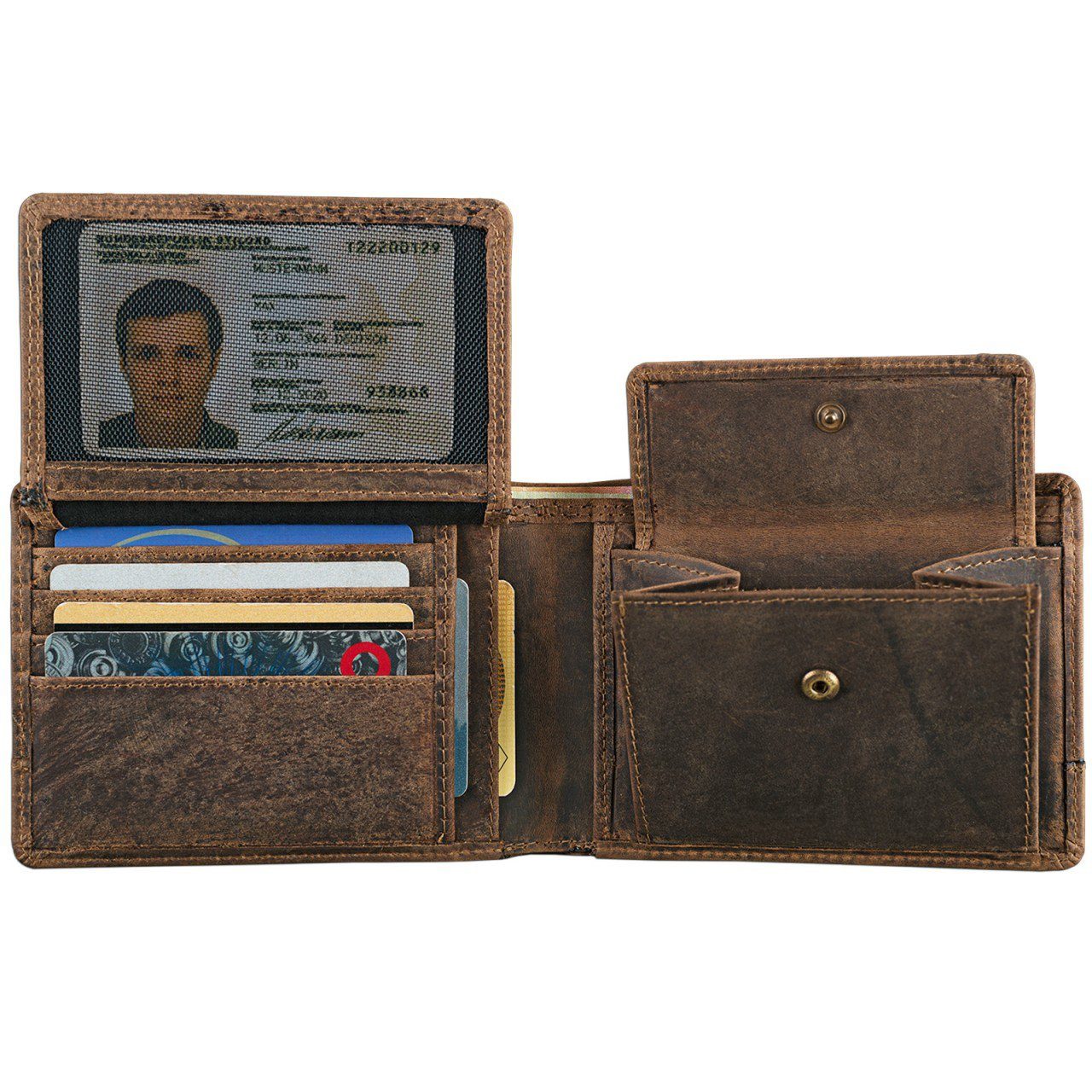 STILORD Geldbörse "Lucius" Vintage Herren Geldbörse Leder mit RFID Schutz