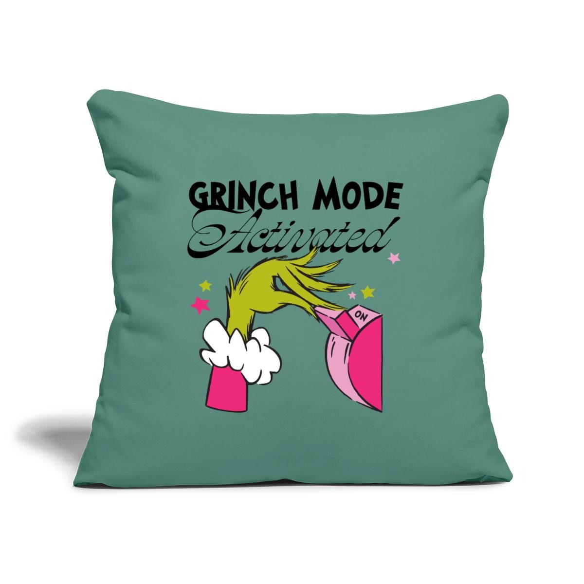 Spreadshirt Kissenbezug Der Grinch Statement Grinch Mode Activated Kissenbezug 45x45 cm