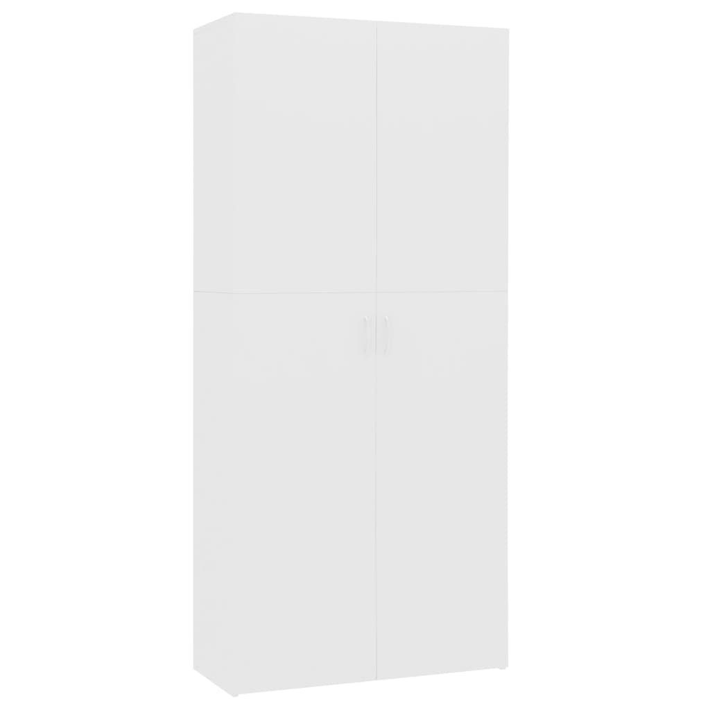 furnicato Schuhschrank Weiß 80x35,5x180 cm Holzwerkstoff