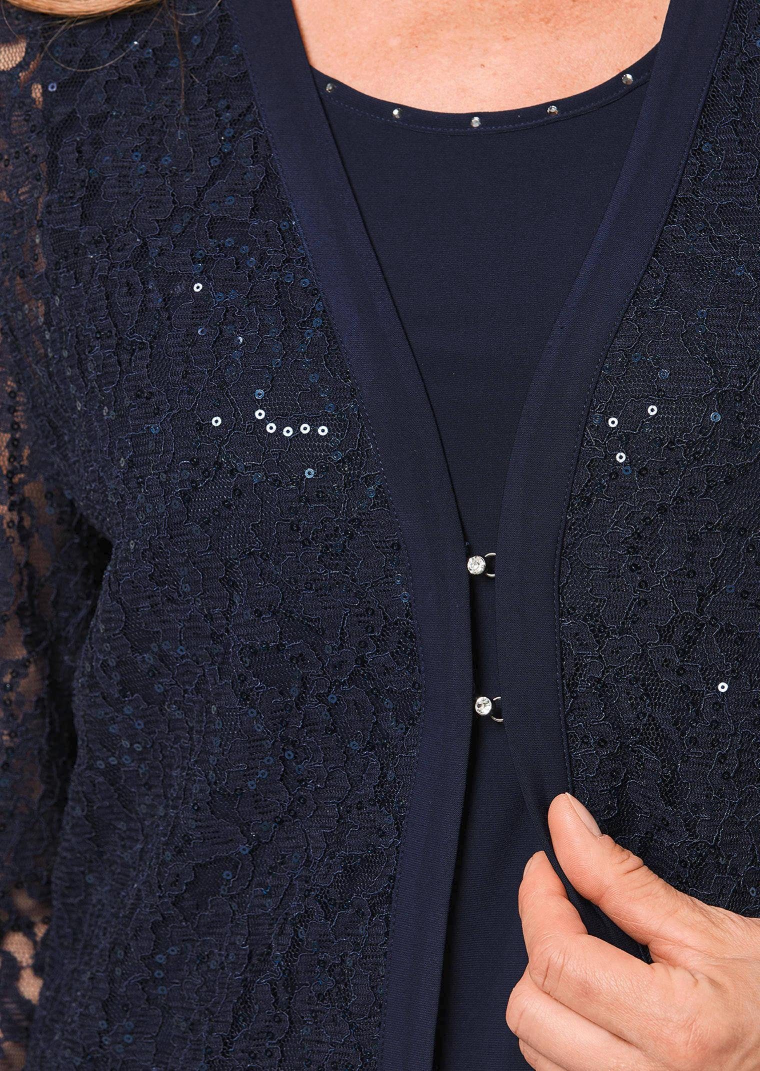 GOLDNER Blouson Figurumspielendes Spitzenjäckchen mit Pailletten