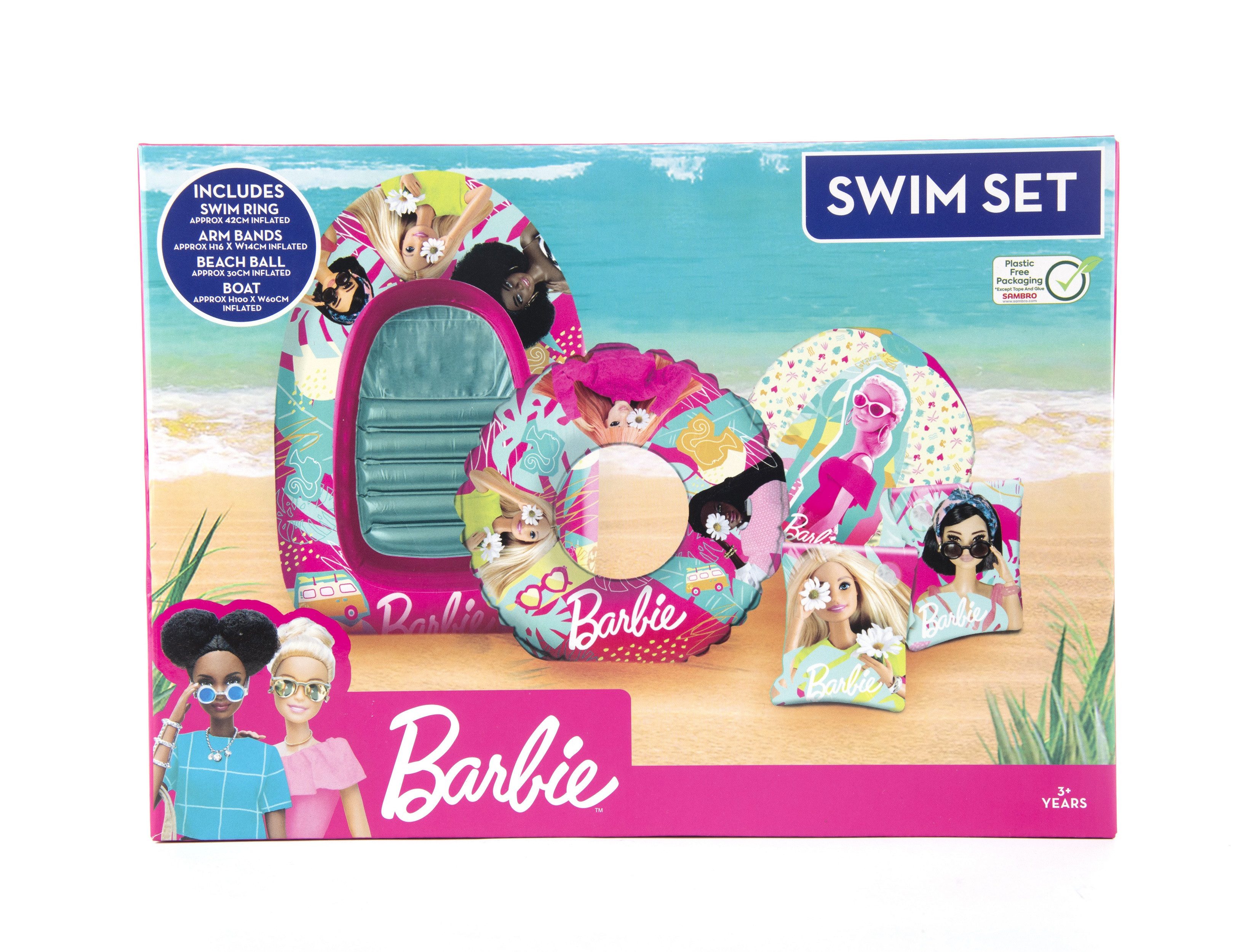 Barbie Badespielzeug Schwimmset mit Boot für Kinder 4-teiliges Set (4-tlg)