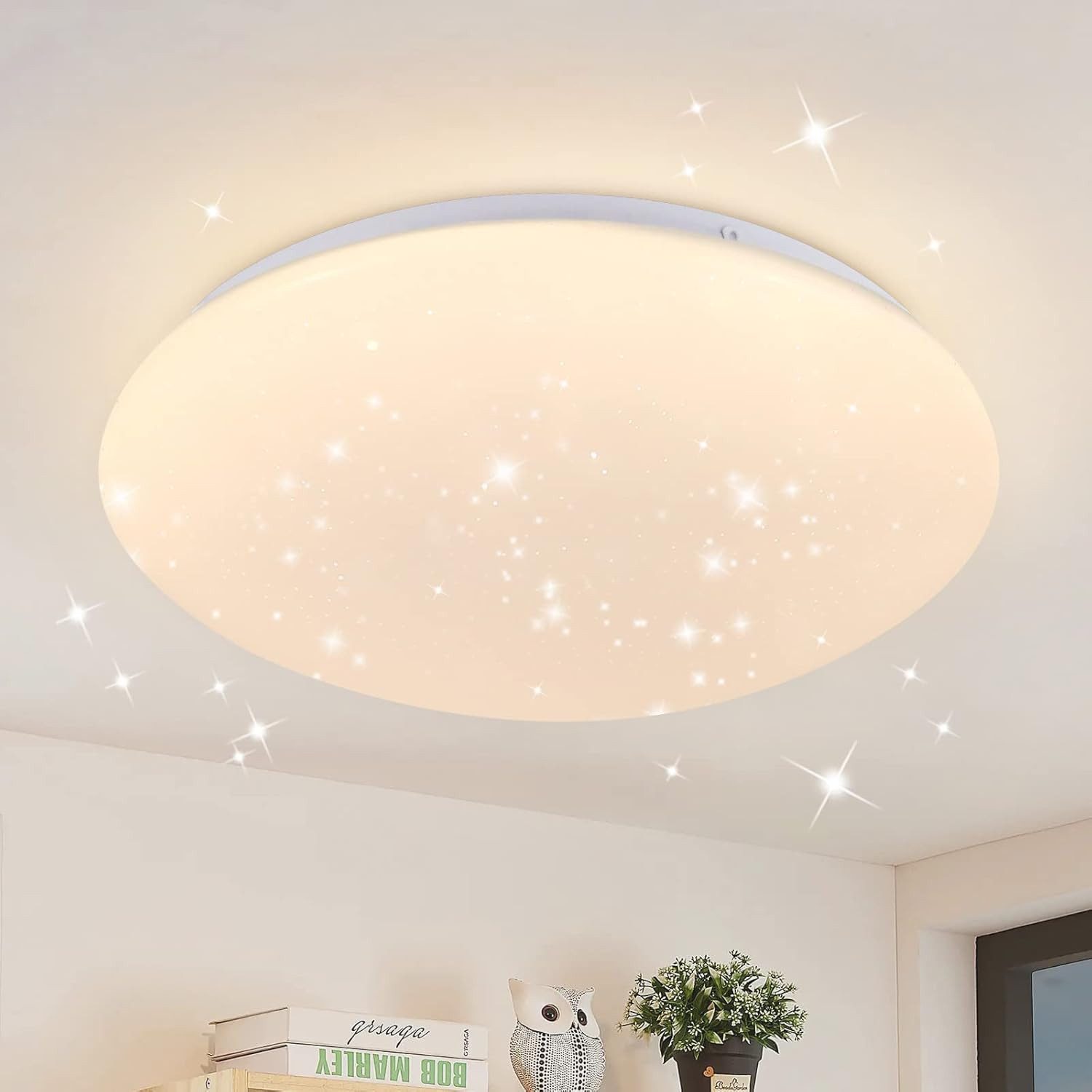 ZMH LED Deckenleuchte Whonzimmer Rund Deckenlampe günstig online kaufen