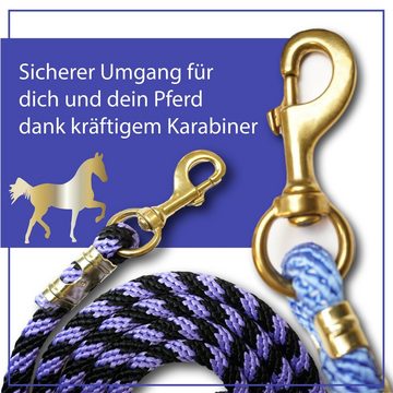 Pferdelinis Anbinde- / Führstrick Führstrick für Pferde, Anbindestrick, Führstrick mit Karabiner 2,5m, Länge 2,5m