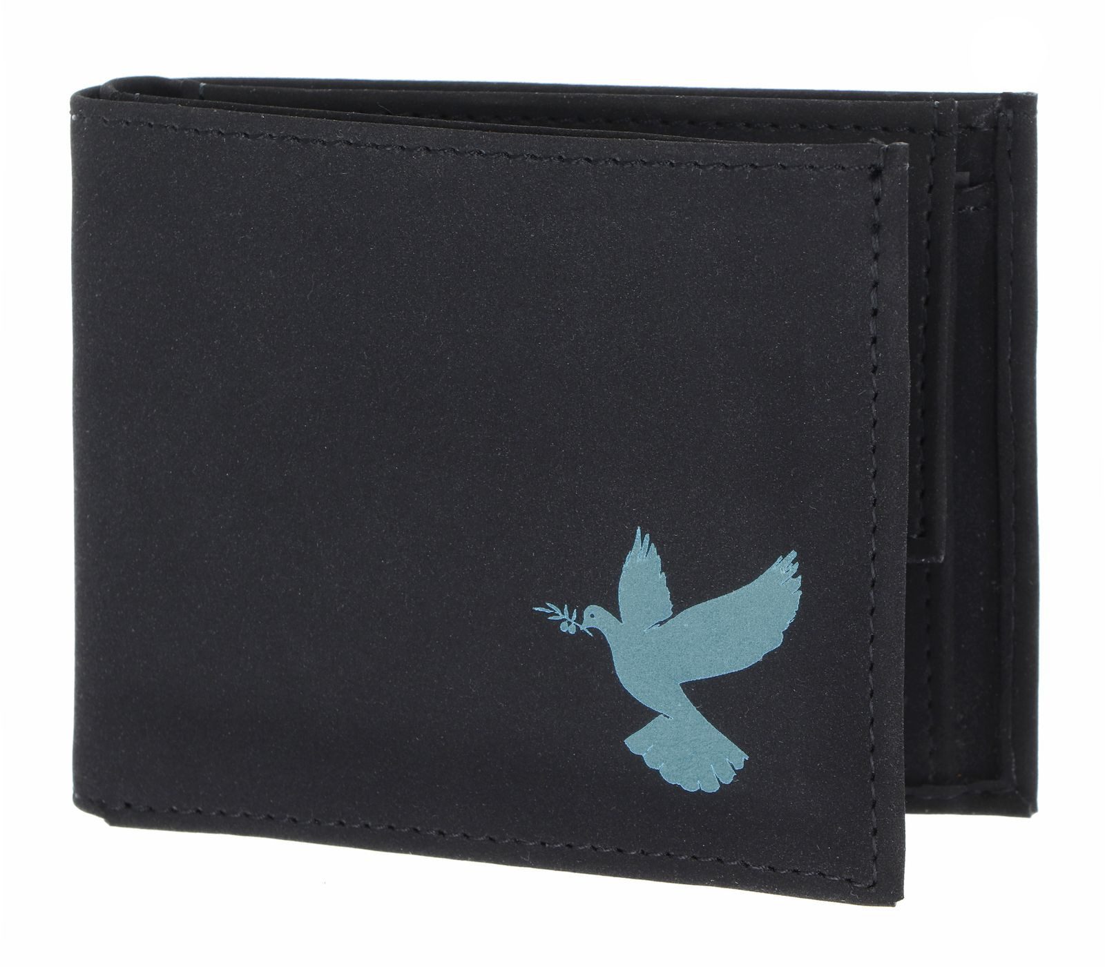 Freedom Pigeon Print Cyan Black
