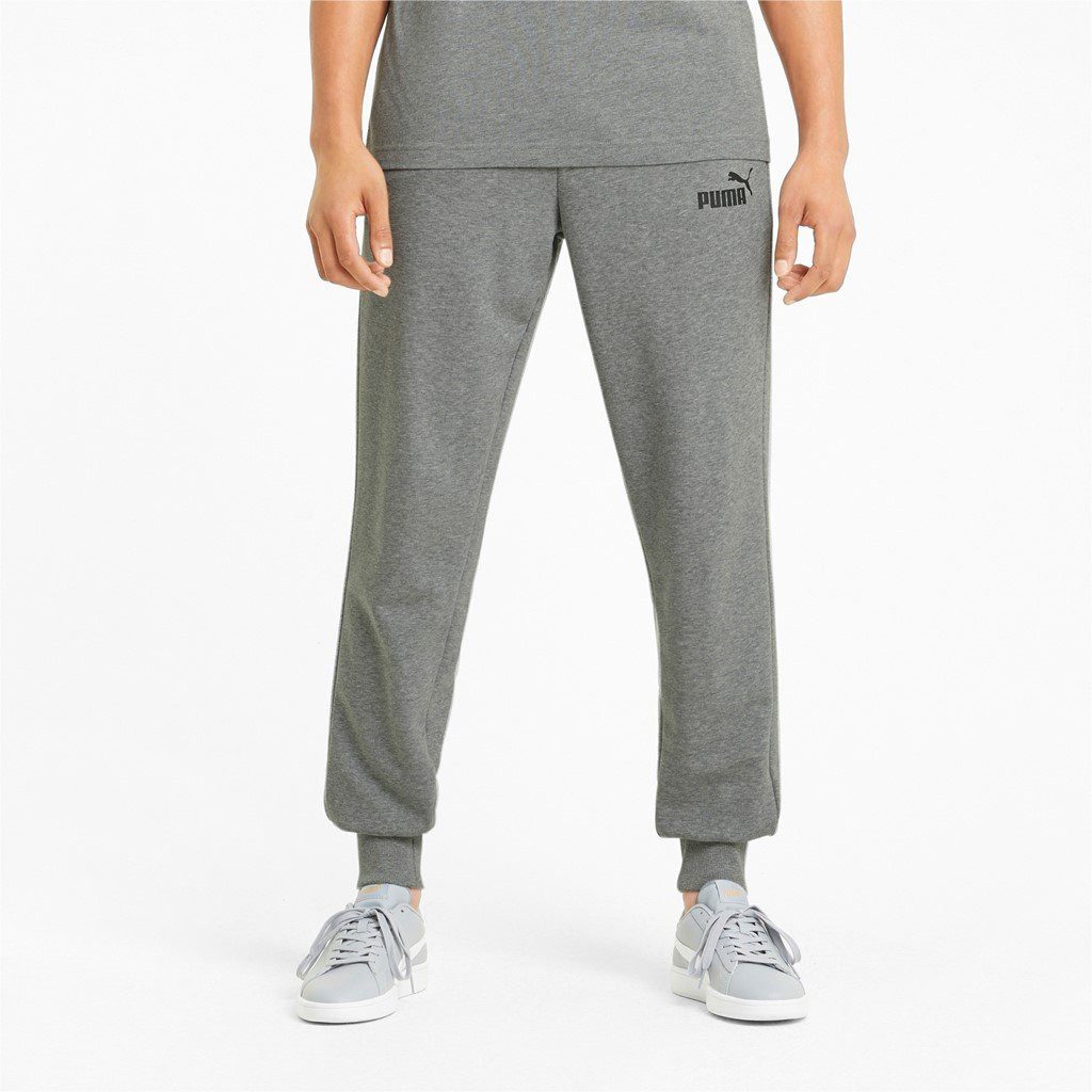 PUMA Jogginghose Freizeit Essential Logo (Mischgewebe) lang hellgrau Herren günstig online kaufen