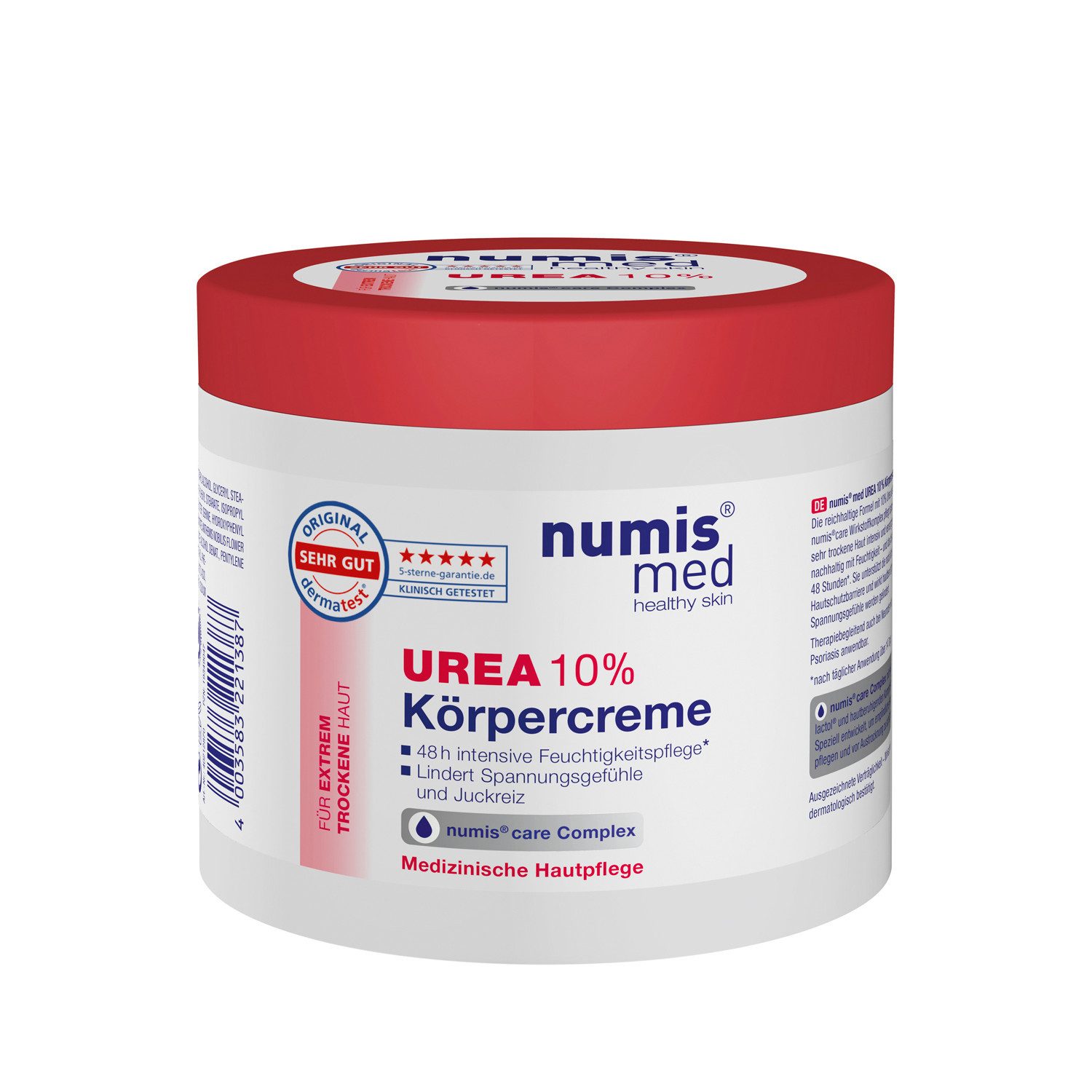 numis med Körperbutter Urea Creme 10% 400 ml - Körpercreme trockene Haut, mikroplastikfrei, 1-tlg.
