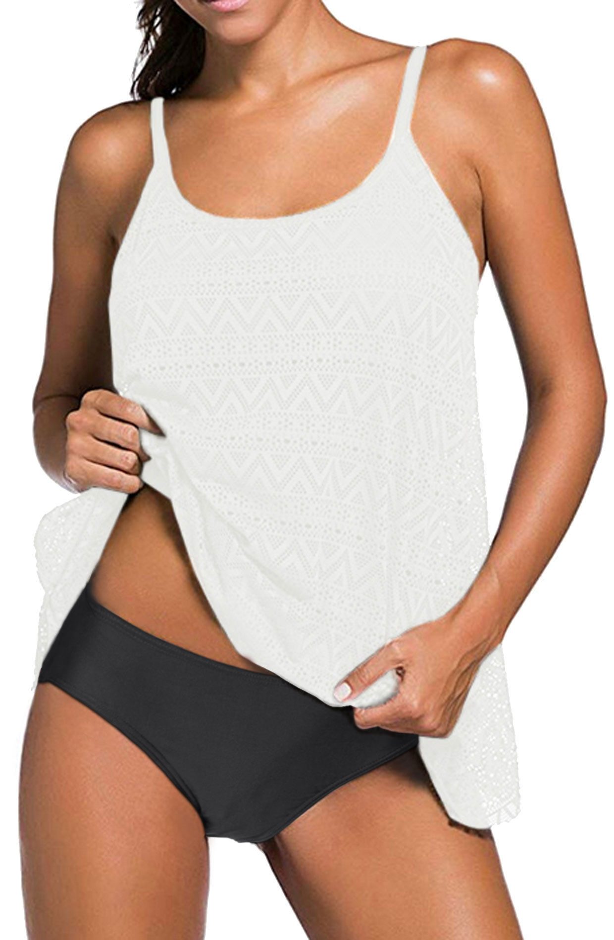 Badekönig Tankini mit Bauch Weg Effekt im angesagtem Häckellook günstig online kaufen