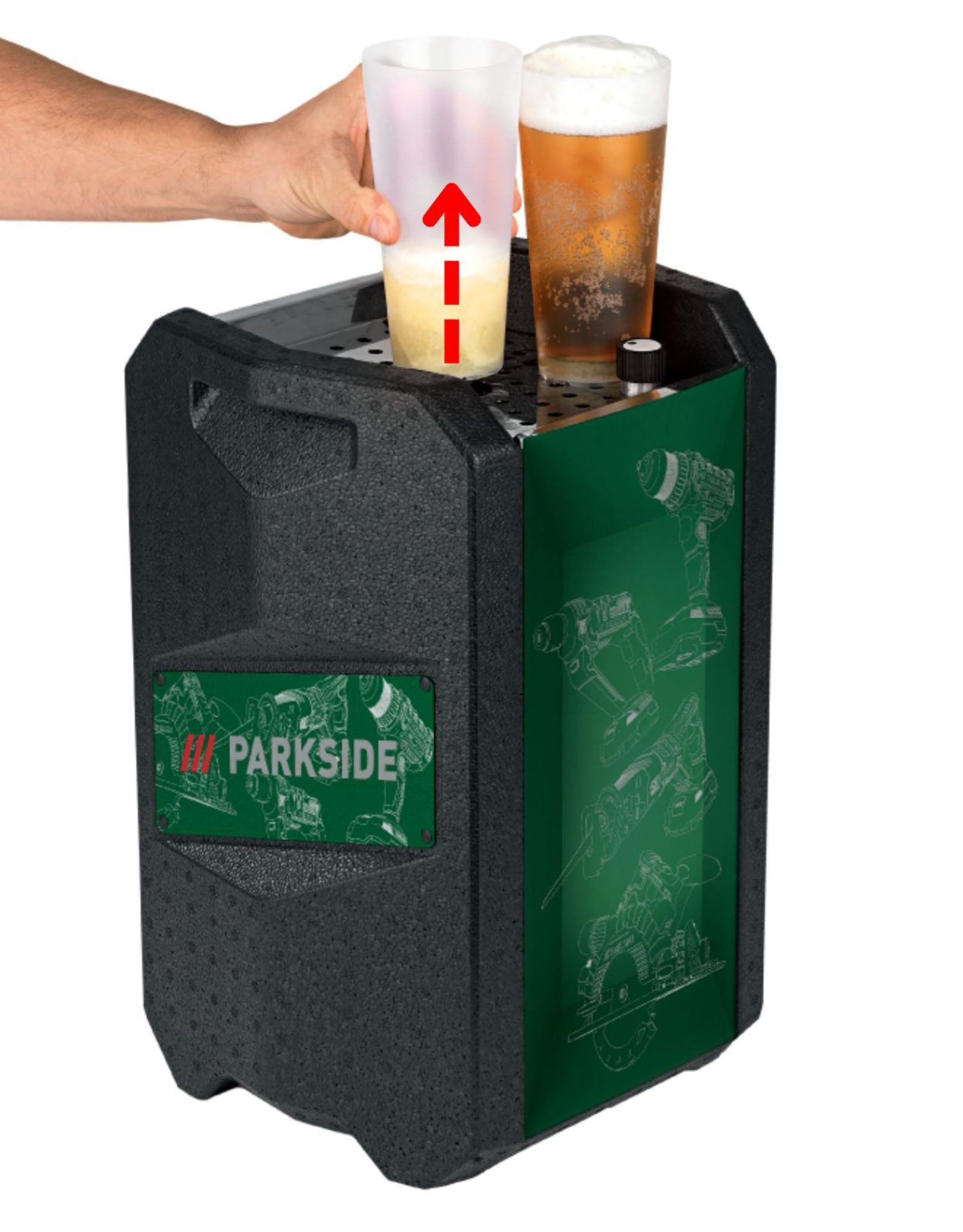Parkside Bierzapfanlage BeerBuddy Bierzapfanlage Bierspender Bierautomat Partyfass 5L Kühlung