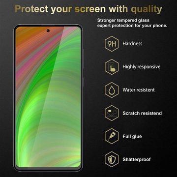 Cadorabo Schutzfolie Samsung Galaxy A71 4G, (3-St), 3x Vollbild Schutzglas Panzer Folie (Tempered) Display-Schutzglas