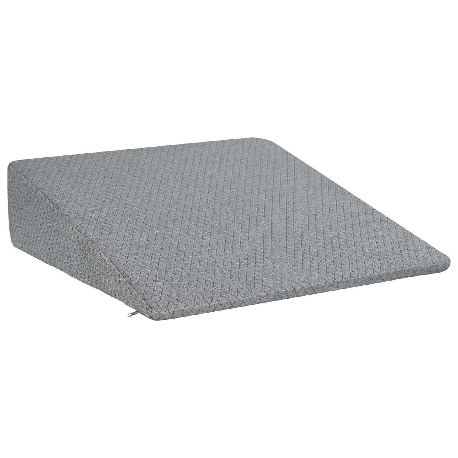 vidaXL Kopfkissen Keil Kopfkissen 69 x 64 x 19 cm Mittel Viscoschaum Grau, Bezug: Polyester