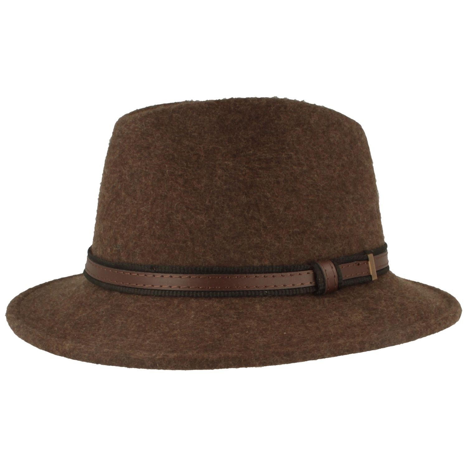 Breiter Filzhut Kinder Traveller mit Lederimitat Garnitur
