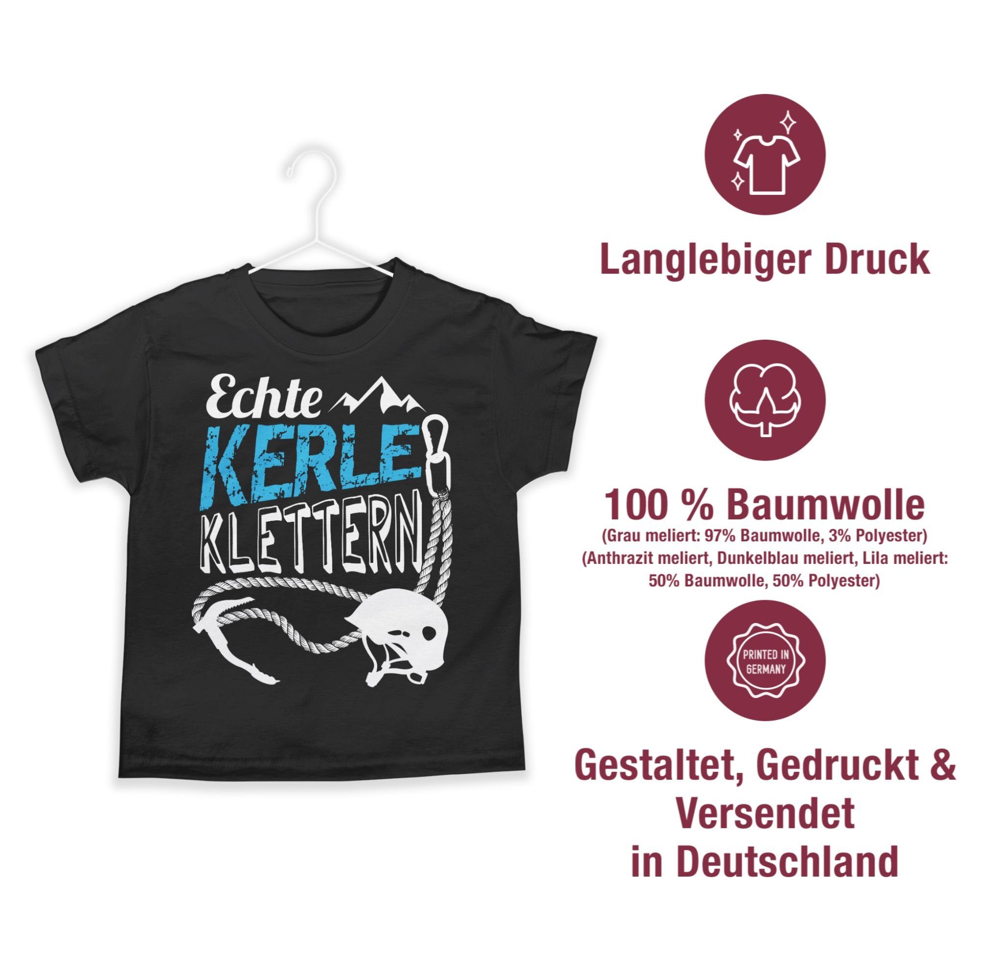 Kerle Schwarz Shirtracer Echte 3 Sport klettern Kinder T-Shirt Kleidung