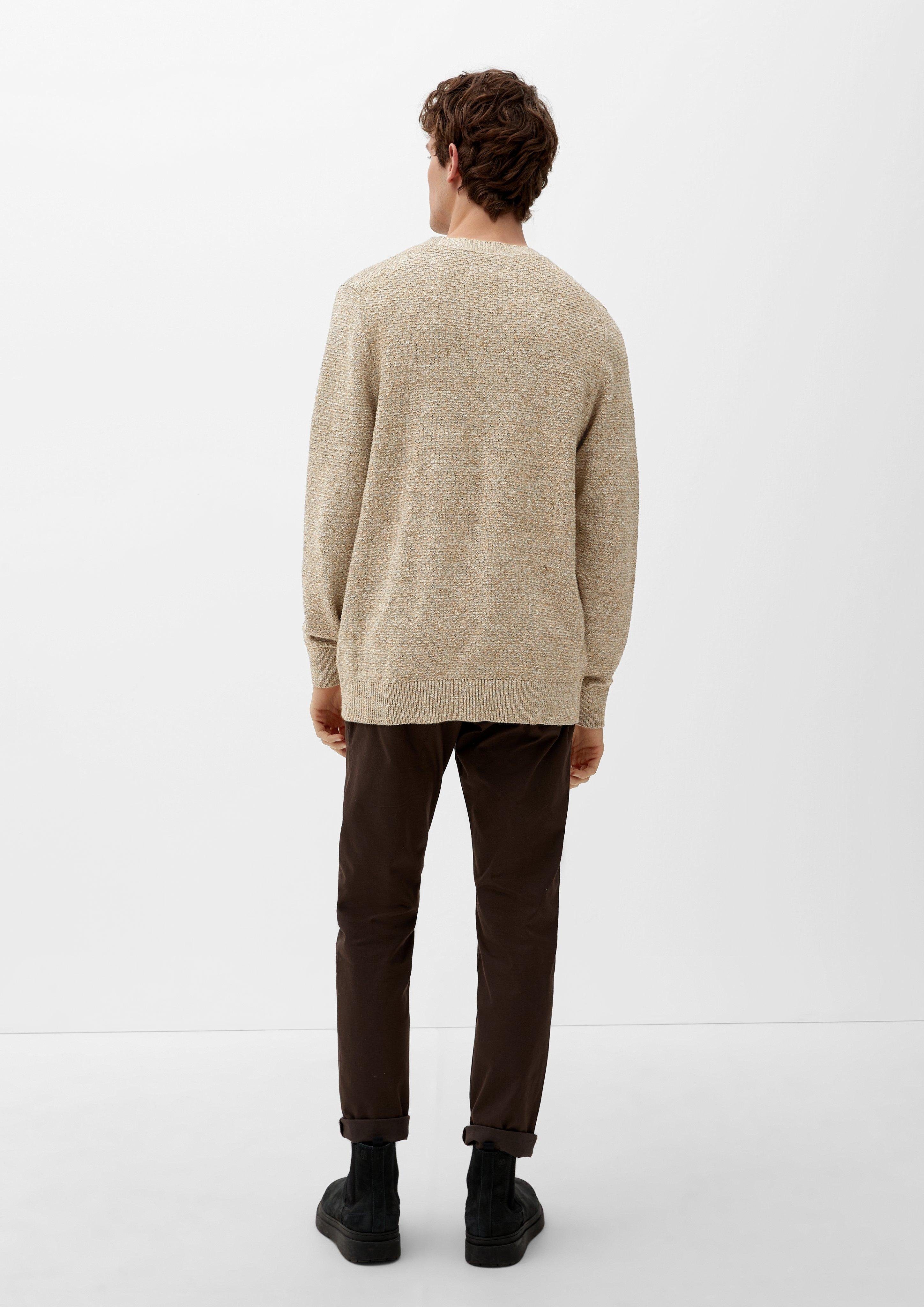 s.Oliver Inside-Out-Optik Pullover in Strickpullover beige