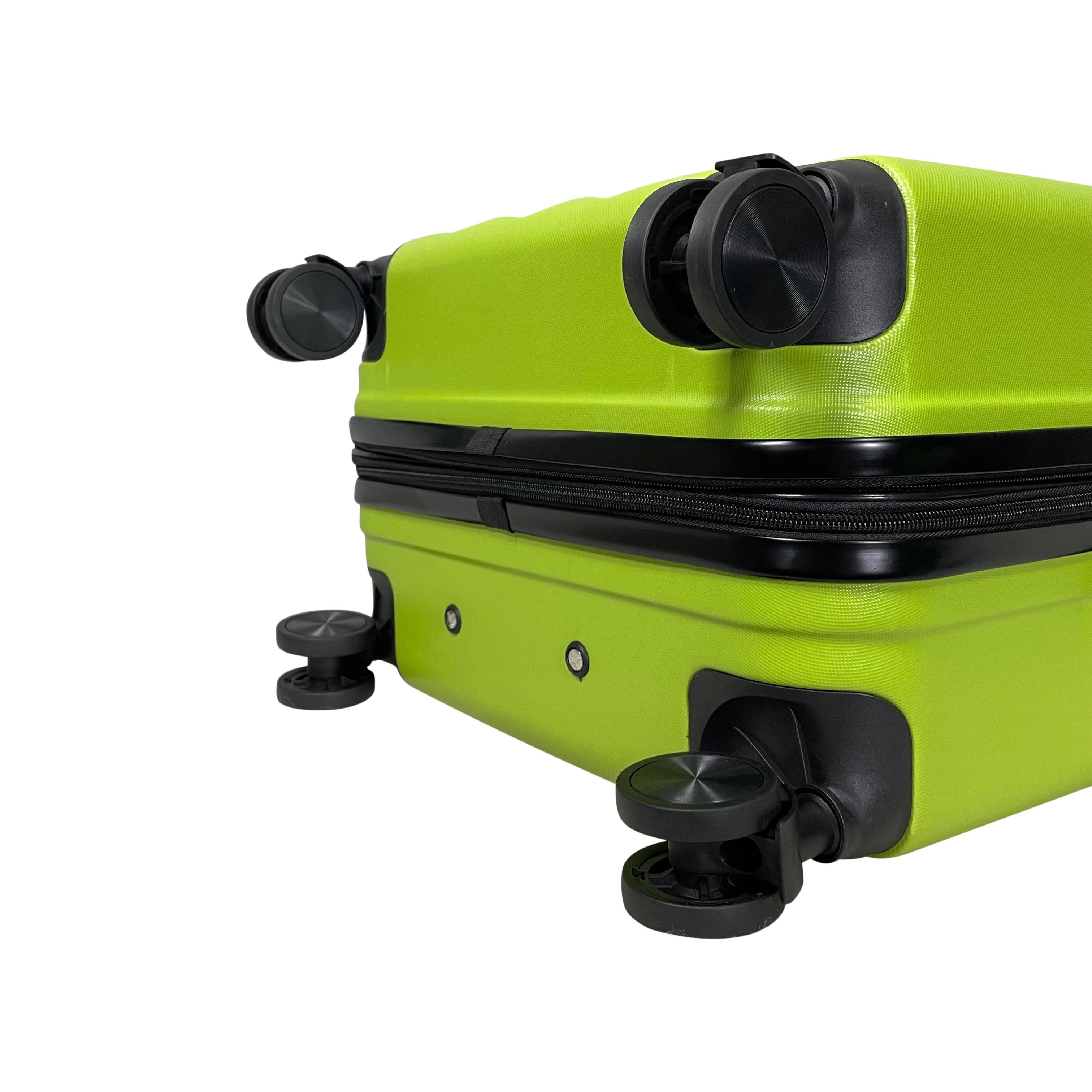 Hartschalen erweiterbar ABS (Handgepäck-Mittel-Groß-Set) Grün Reisekoffer Koffer MTB
