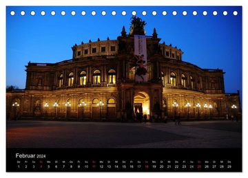 CALVENDO Wandkalender Dresden 2024 (Tischkalender 2024 DIN A5 quer), CALVENDO Monatskalender