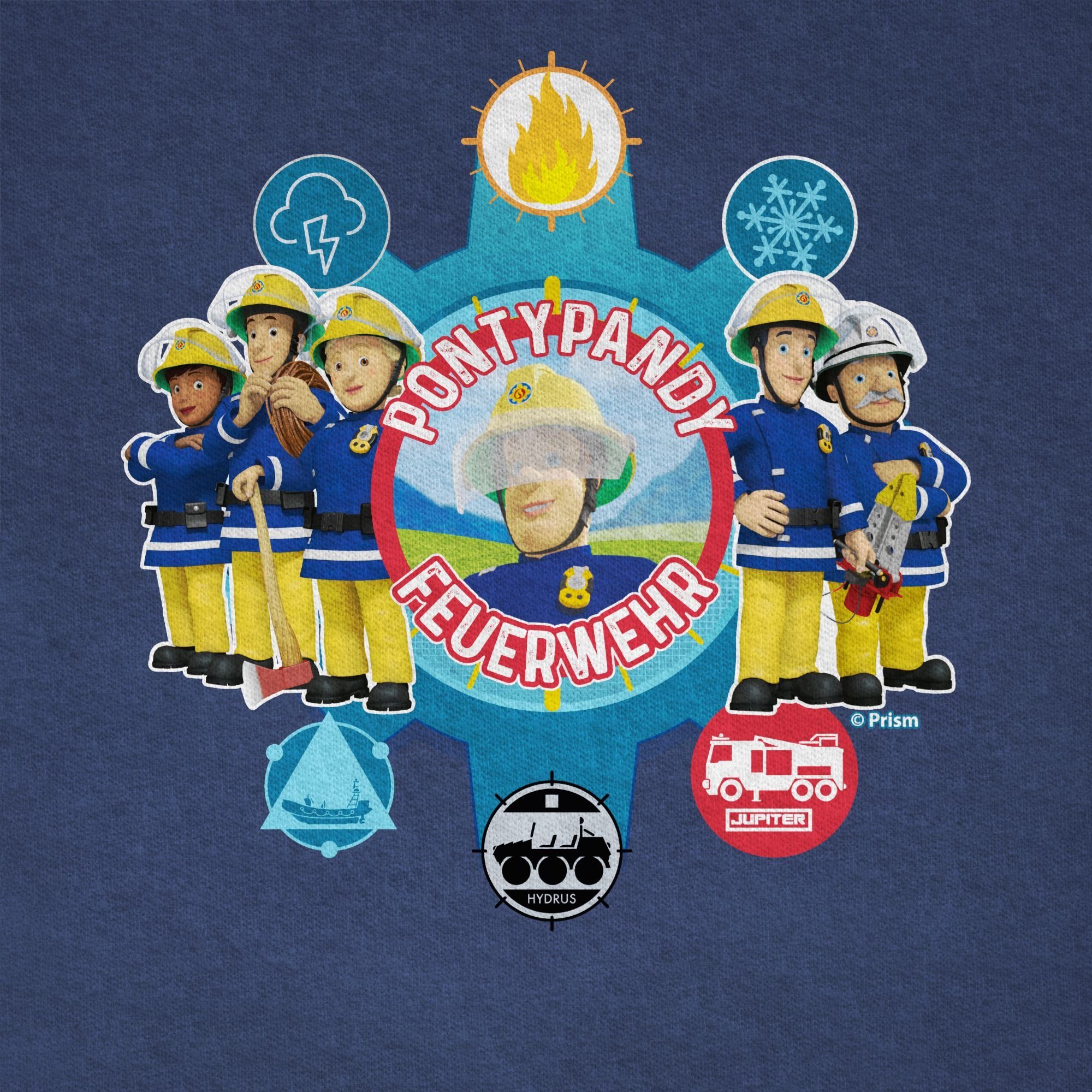 Kinder Kids (Gr. 92 - 146) Shirtracer T-Shirt Pontypandy Feuerwehr - Gruppe - Feuerwehrmann Sam Jungen - Jungen Kinder T-Shirt