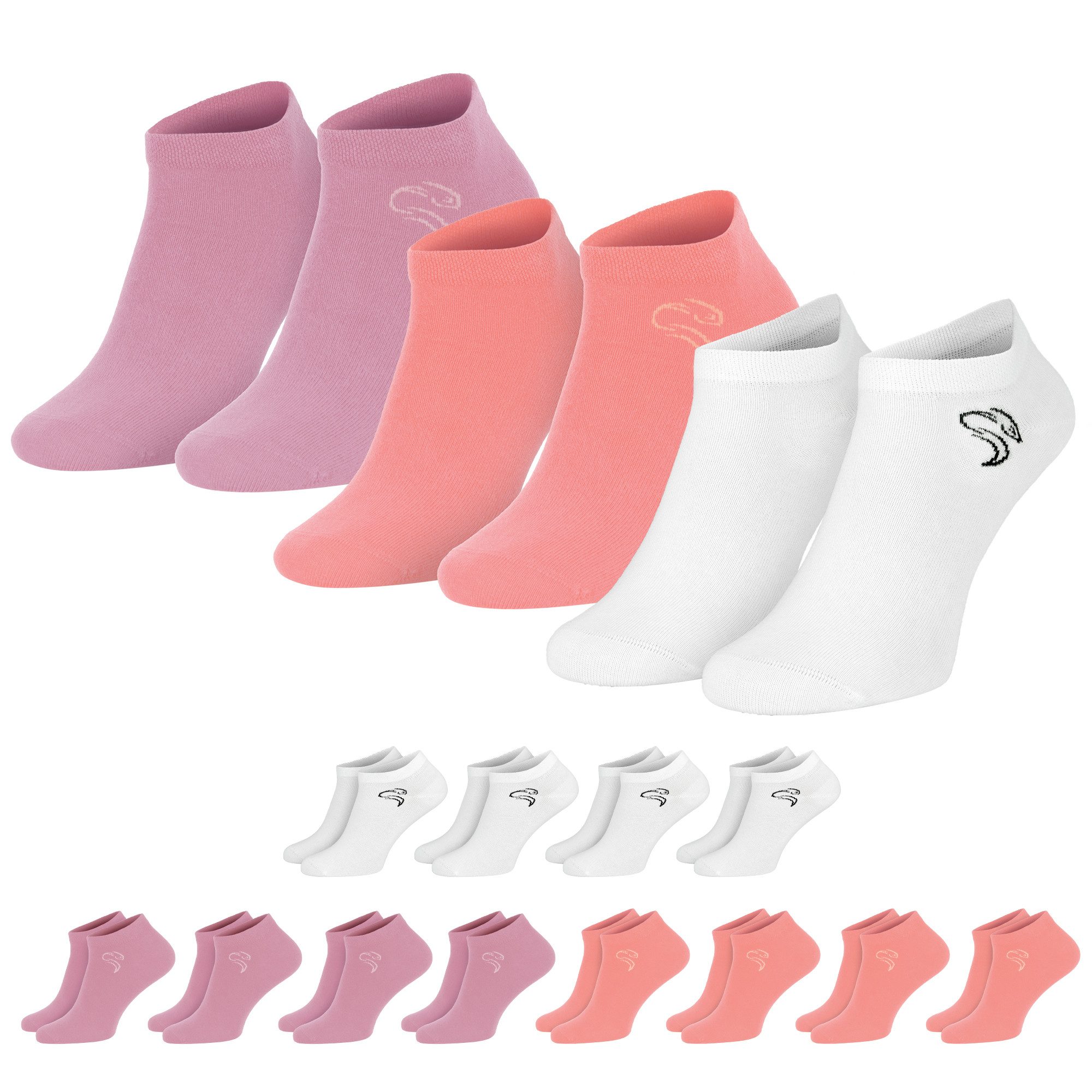 Sneakersocken 12 Paar Sneaker Socken Damen Herren Baumwolle Sport