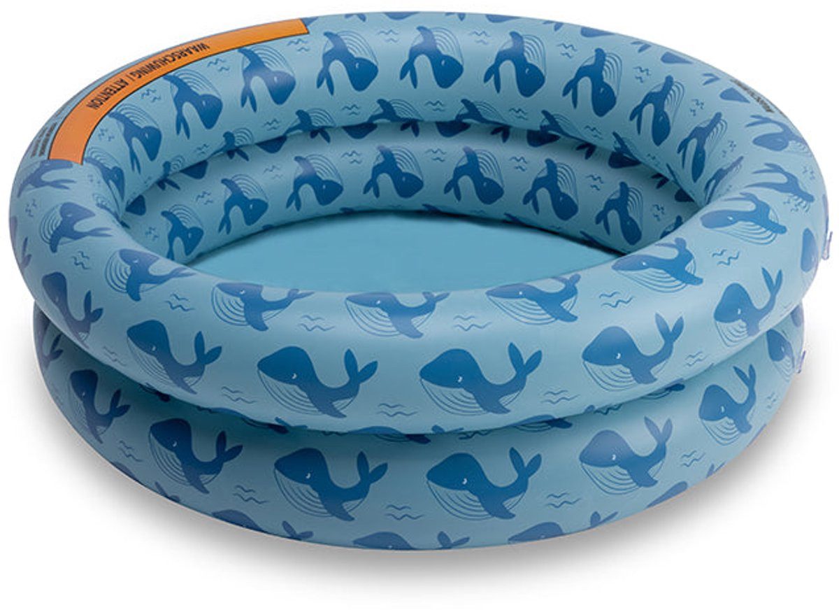 Swim Essentials Pool Swimming Baby Pool 60 cm Blue Whales 60 x 15 cm