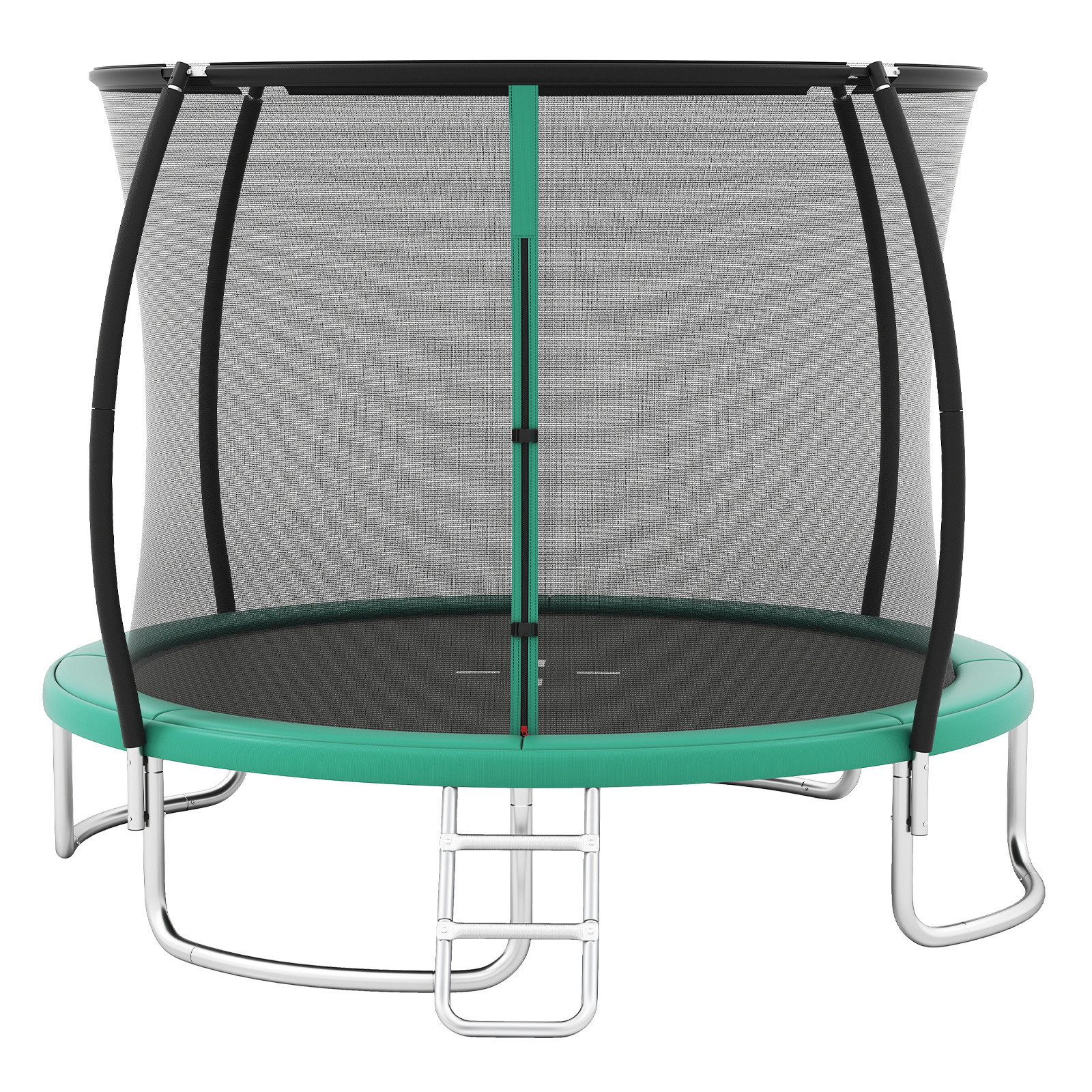 COSTWAY Gartentrampolin, Ø 366 cm, Trampolin, mit Sicherheitsnetz & Leiter