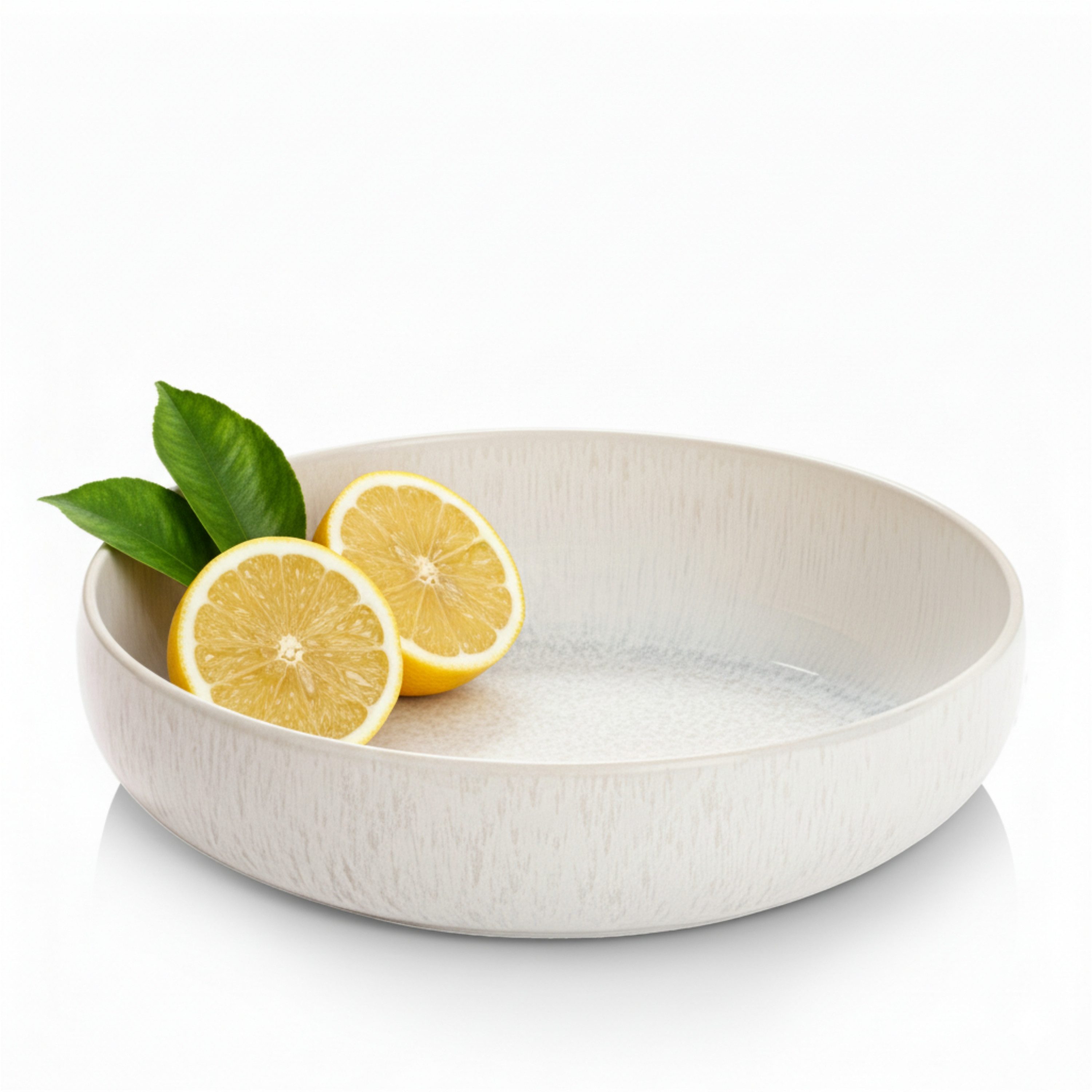 SÄNGER Tafelservice Korfu Geschirrset (1-tlg), 6 Personen, Steingut, Obstschale, Creme Beige, Handmade, Premium Collection