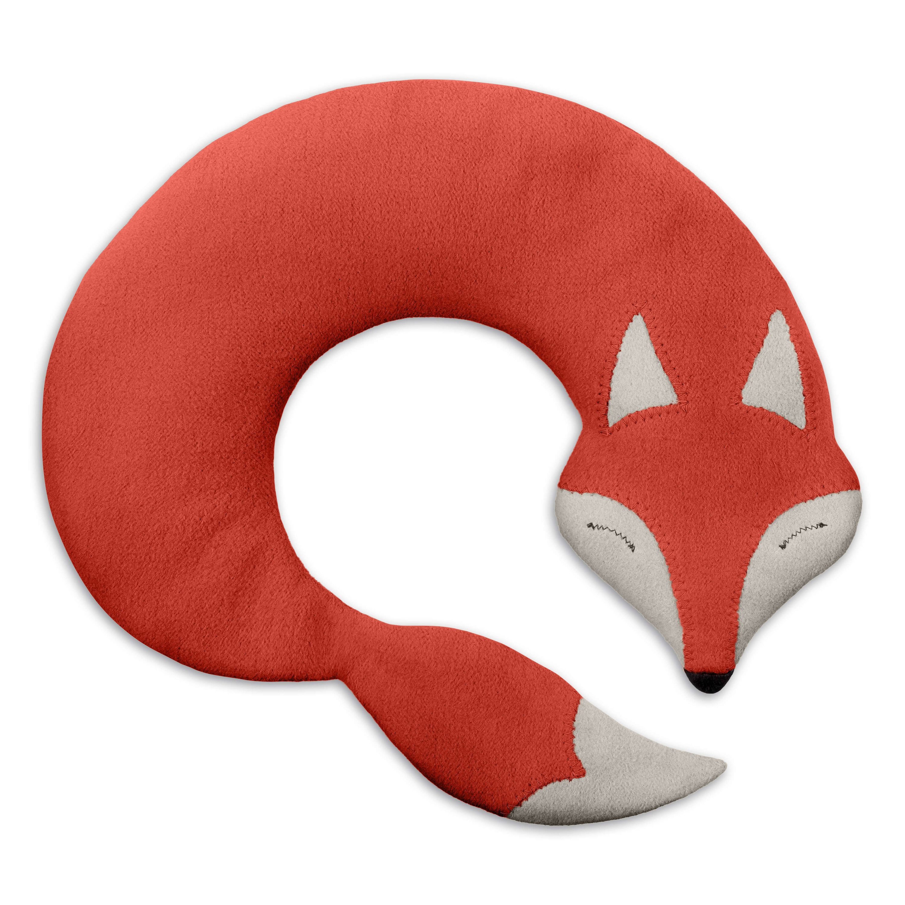 Leschi Wärmekissen mit Bio-Weizen für Nacken & Schultern, Mikrowelle, Körnerkissen Fuchs
