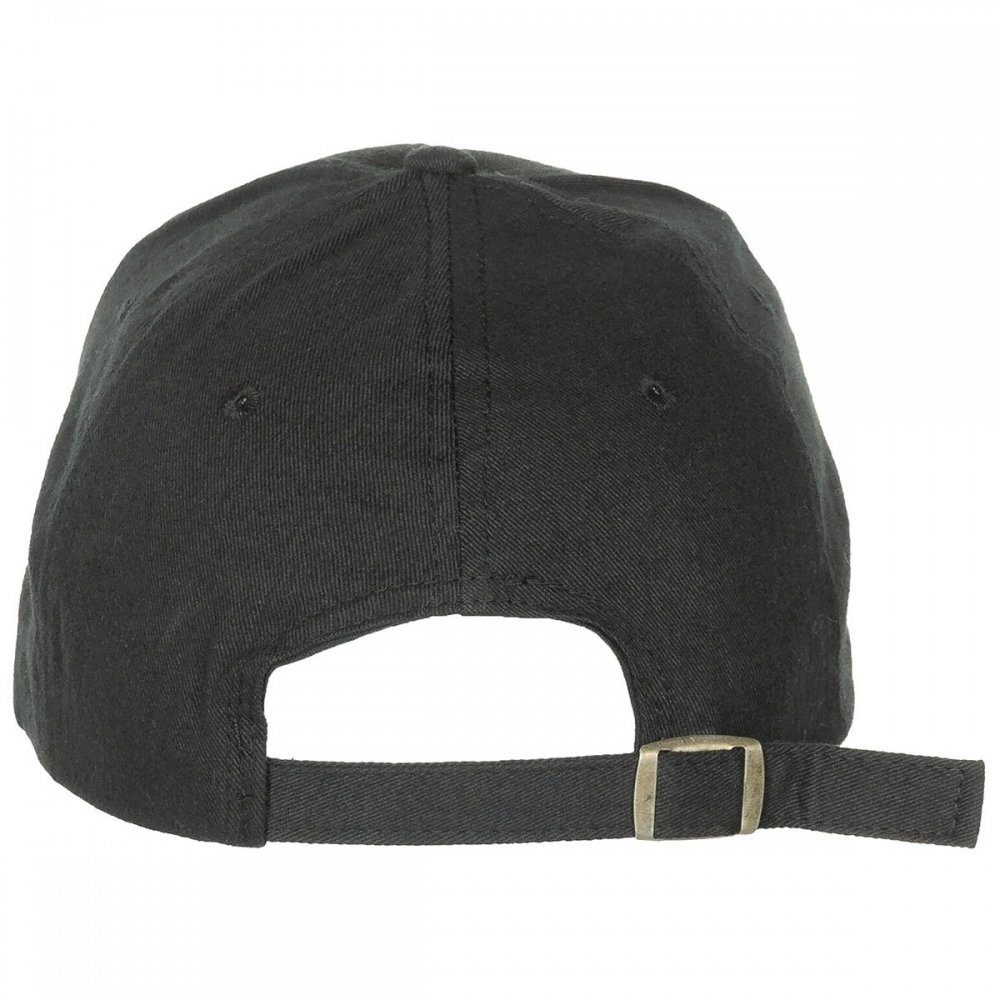 ProCompany Baseball Cap Cap, Messingv., flach, gebrascht abgesteppter 6-fach Stofflasche, Schirm BB schwarz, (Packung)