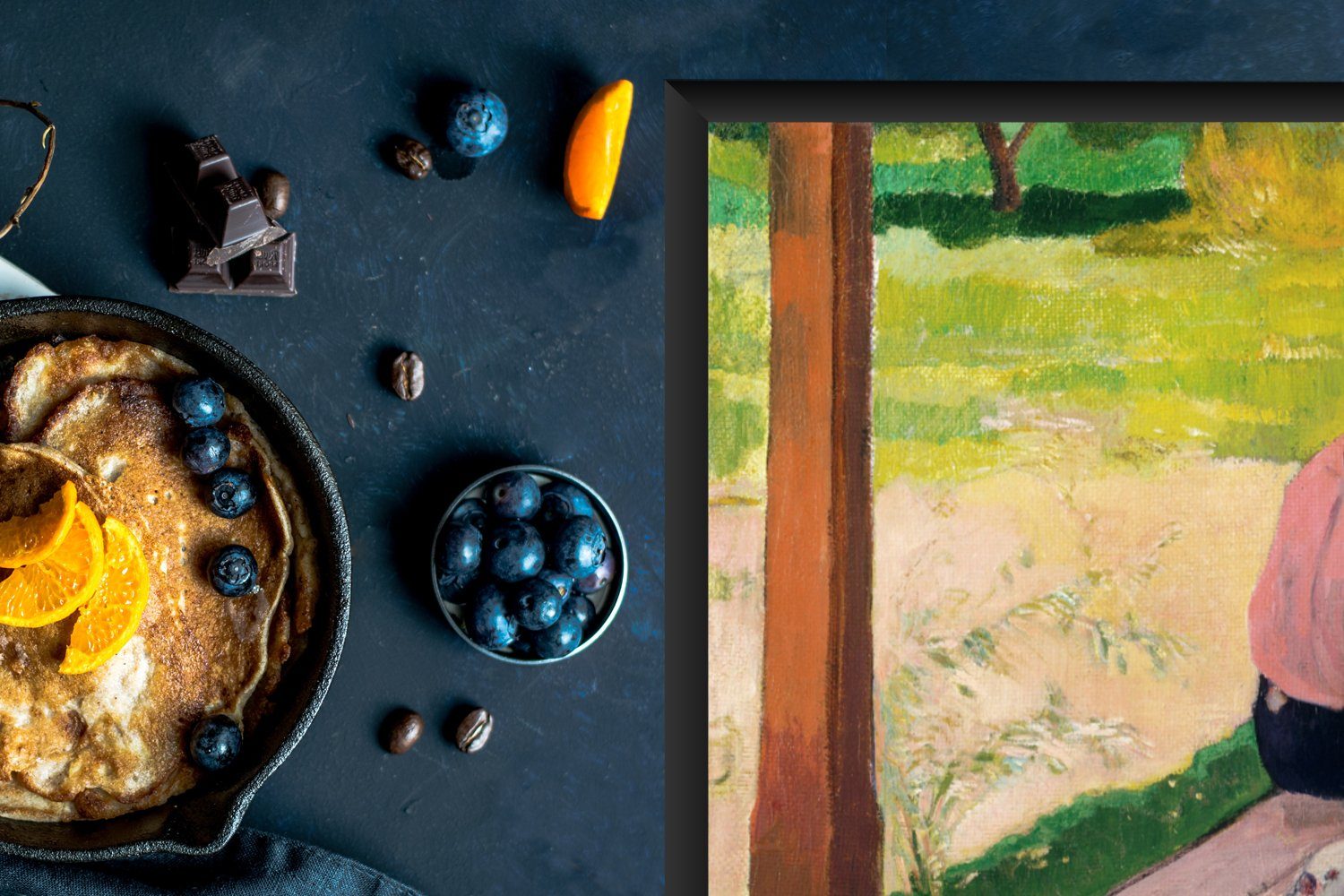MuchoWow Herdblende-/Abdeckplatte - Siesta Paul Mobile Gauguin, nutzbar, Arbeitsfläche (1 tlg), cm, Ceranfeldabdeckung 70x52 Vinyl