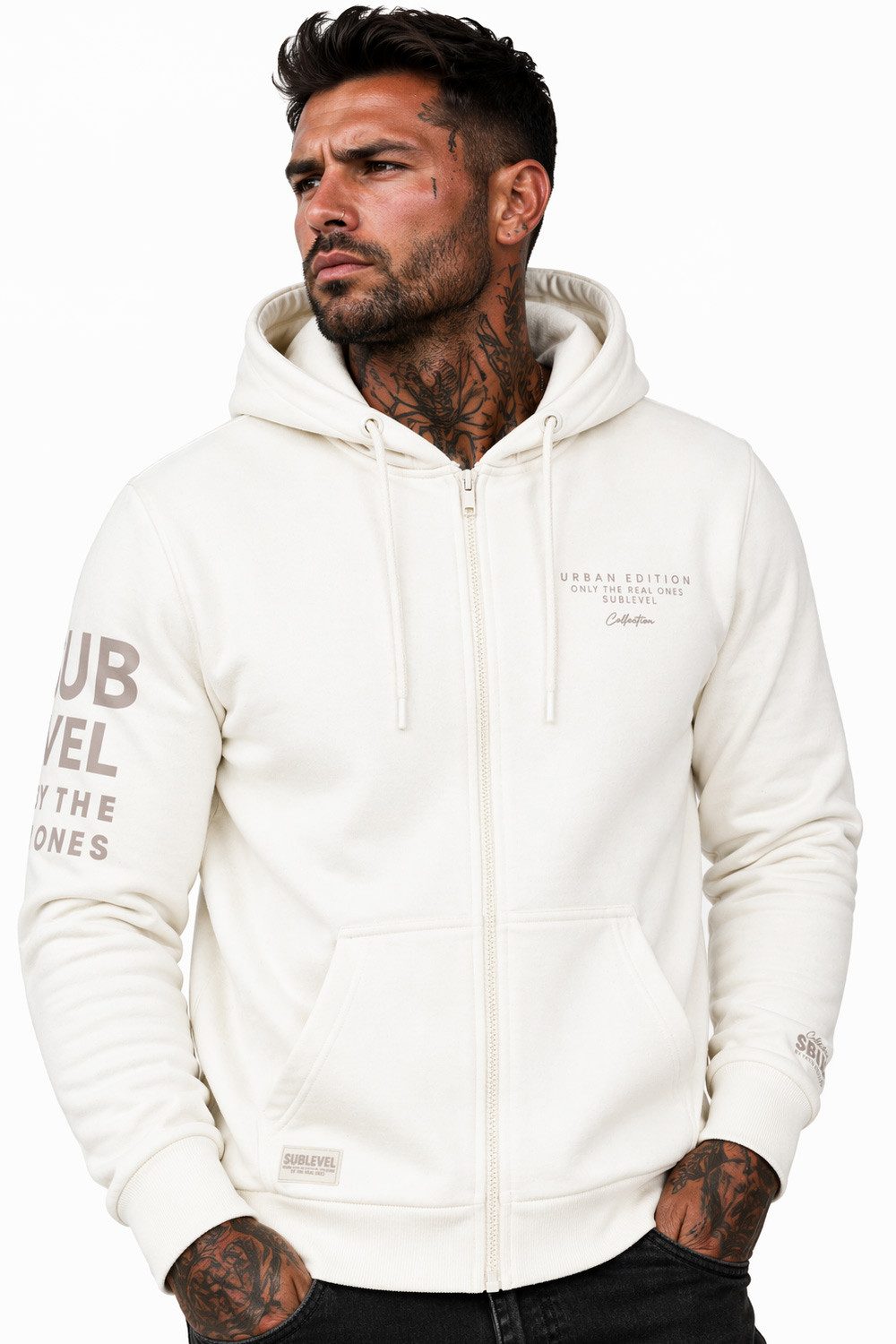SUBLEVEL Kapuzenpullover Herren mit Reißverschluss Zipper Hoody Jacke Super Soft S-XXL Perfekte Passform Hochwertige Verarbeitung, Angenehm weich & bequem