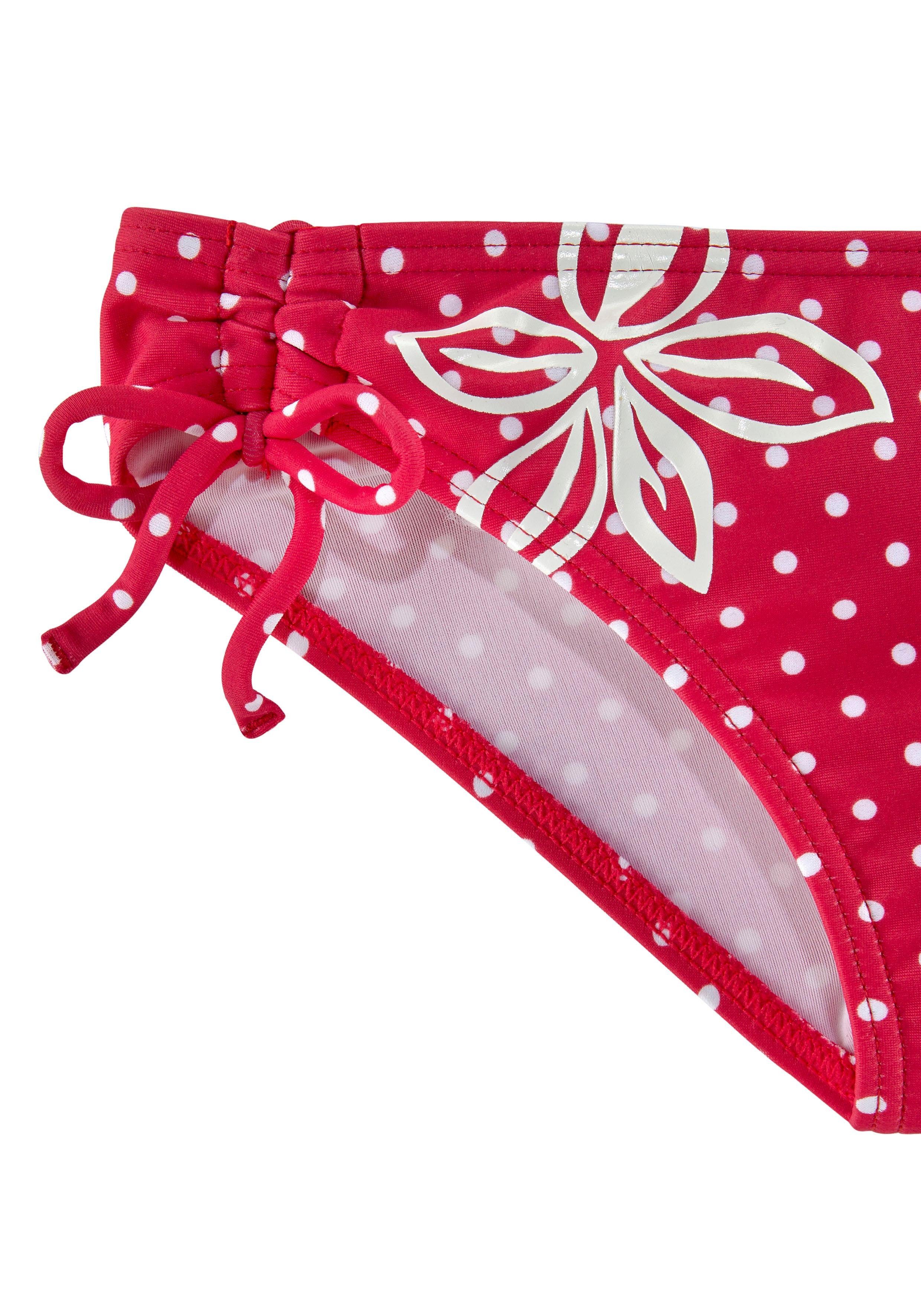 Venice Beach Punkte-Design Triangel-Bikini im modischen rot