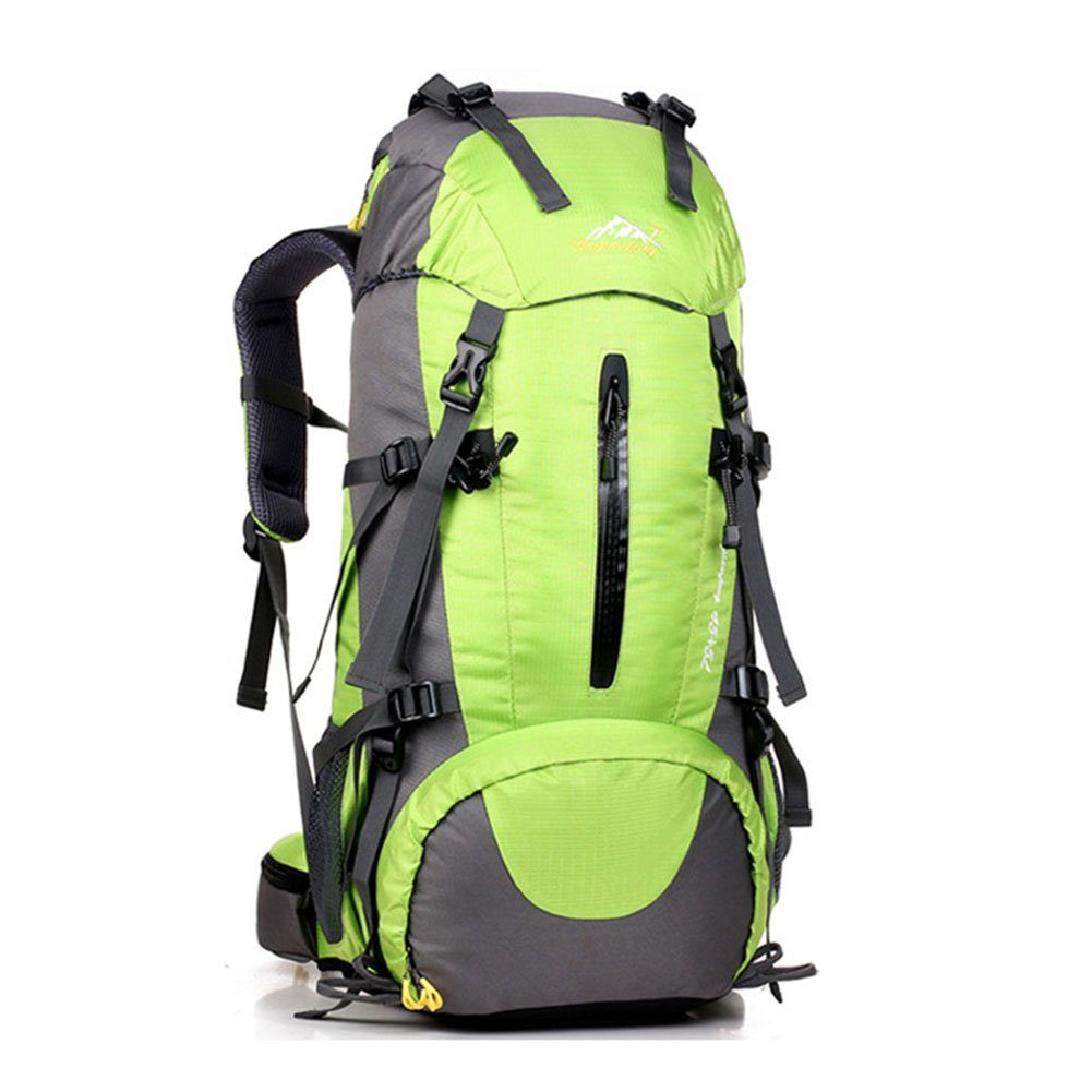 Skien Wanderrucksack Wanderrucksack 45+5LWasserdichter Trekkingrucksack für Outdoor,Camping Grün