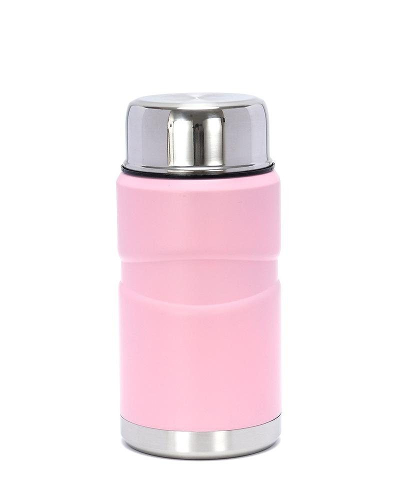 Rouemi Isolierflasche Thermobecher Becher aus Edelstahl, 750ml auslaufsicherer Trinkflasche, Heiß- und Kaltgetränke Isolierung Rosa
