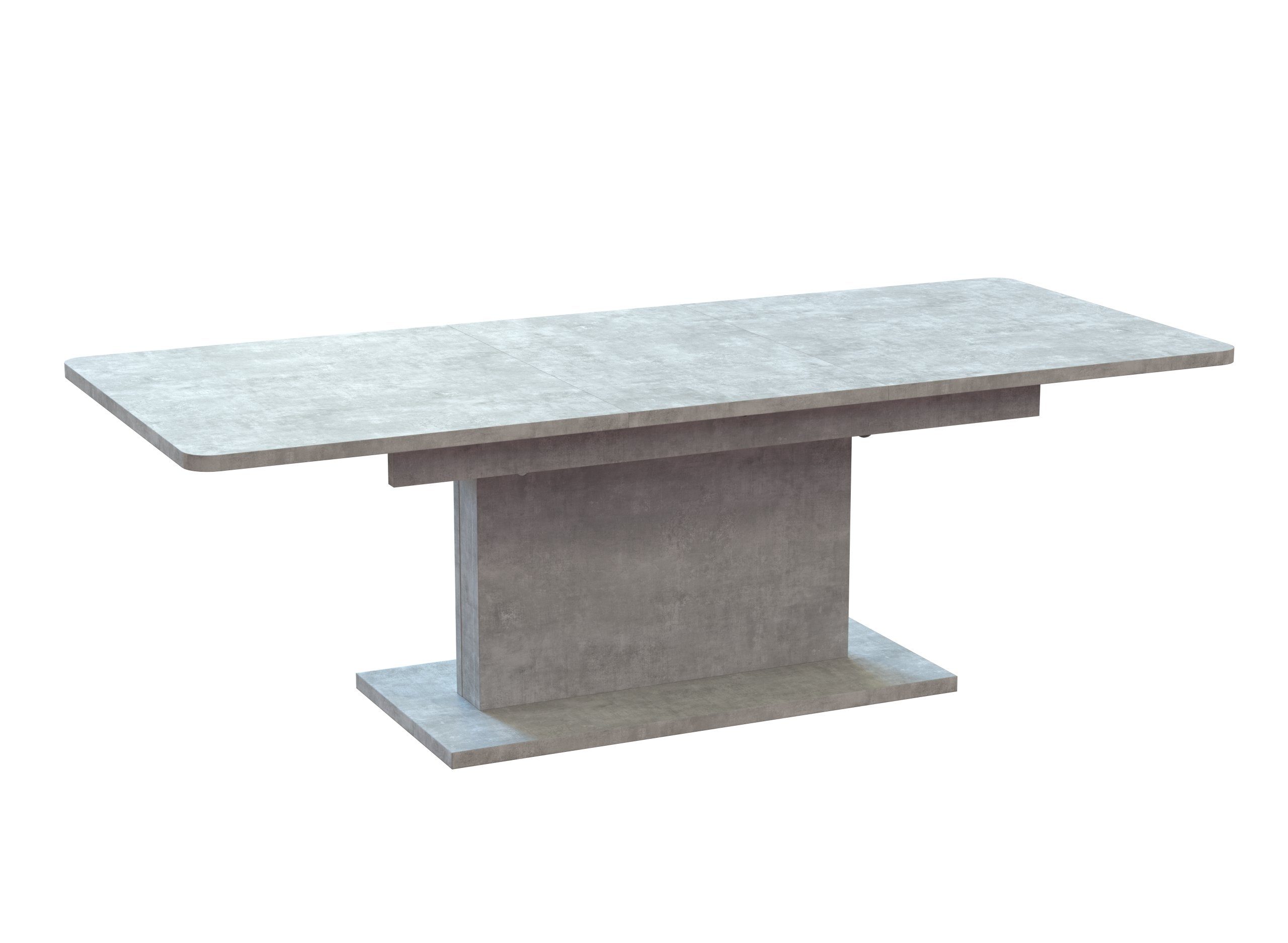 Beton ausziehbar / Beton Couchtisch stufenlos Esstisch Betonoptik designimpex DC-1 höhenverstellbar