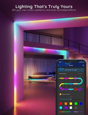 Govee LED Stripe MINGER RGBIC LED-Lichtstreifen 5m App - Musik Sync DIY-Modus