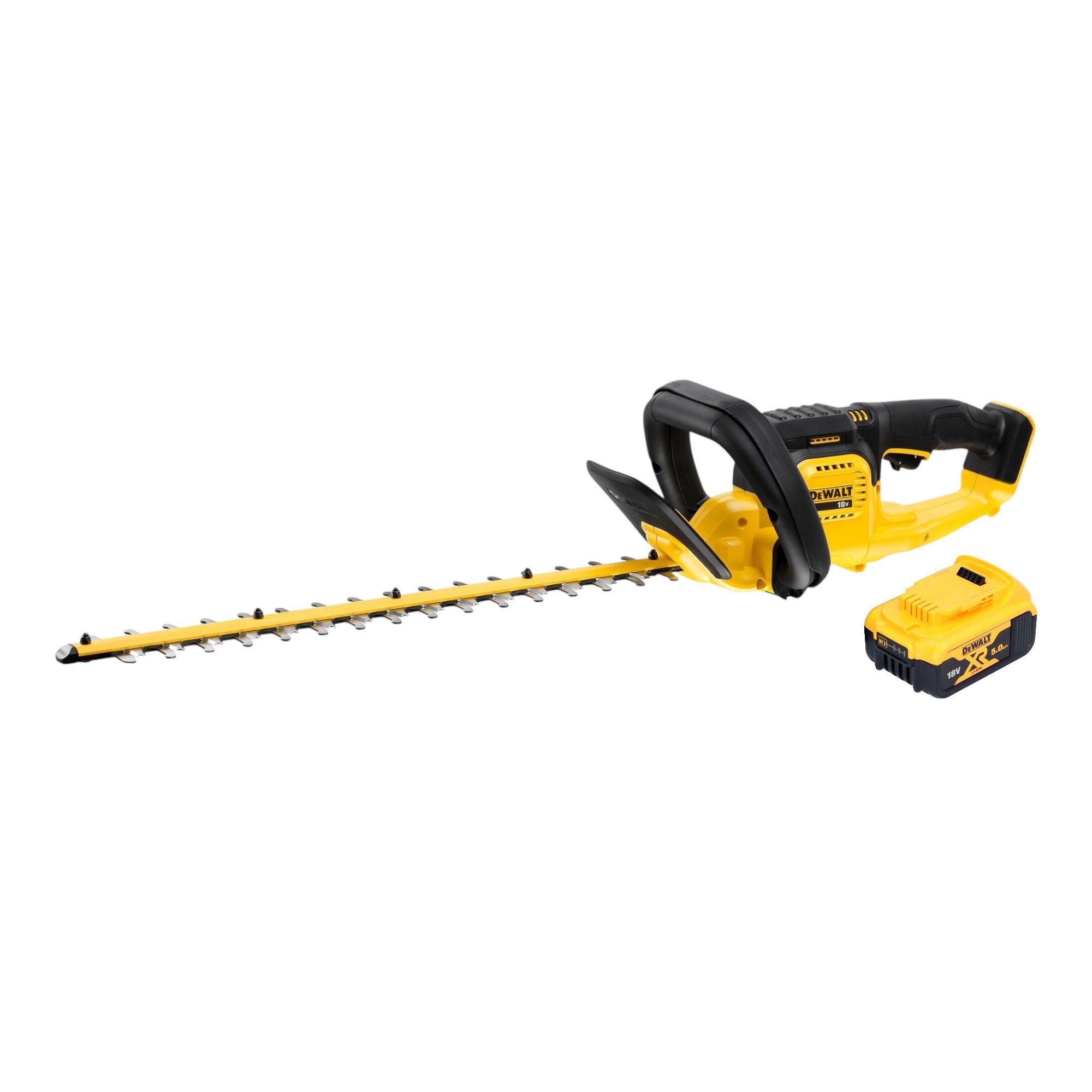 DeWalt Akku-Heckenschere DCMHT 563 N Heckenschere 18 V 55 cm + 1x Akku 5,0 Ah - ohne Ladegerät