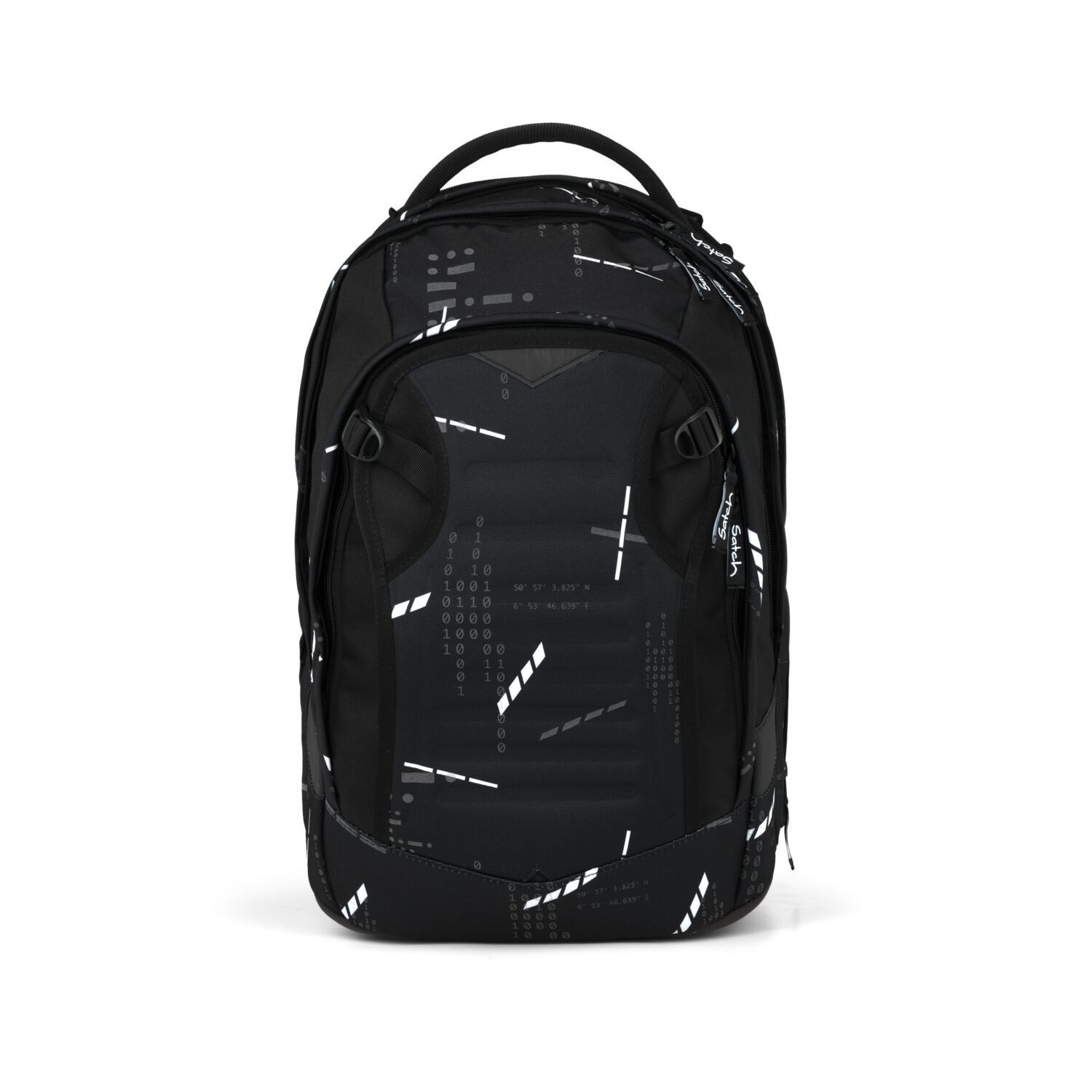 Satch Schulranzen Schulrucksack MATCH PLUS Ninja Matrix (1 Stück), Schulranzen, ergonomisch, 30 + 5 Liter, 4 Fächer