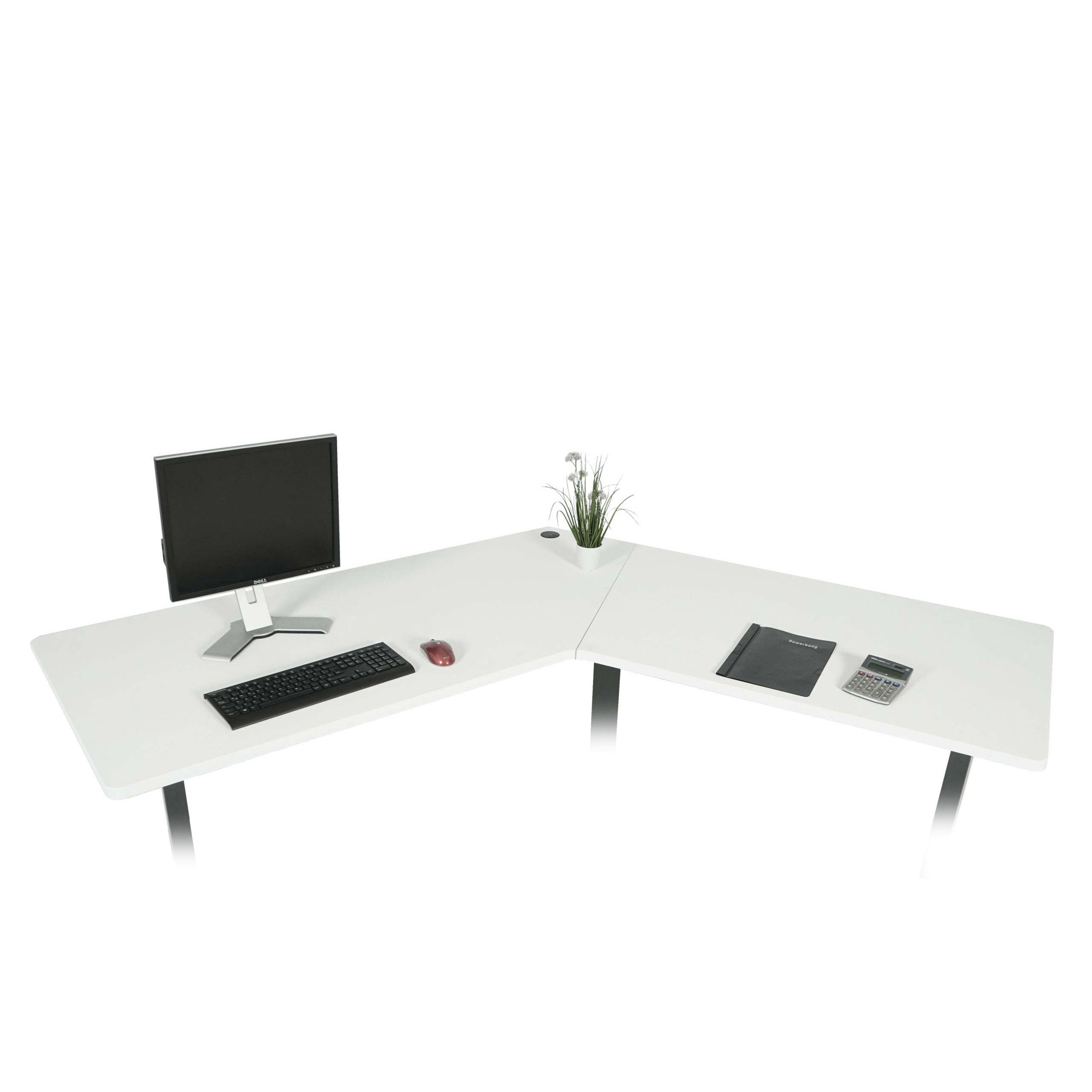 Gestelle MCW-D40-T3, Eck-Schreibtische, verschiedene für für weiß geeignet Schreibtischplatte MCW