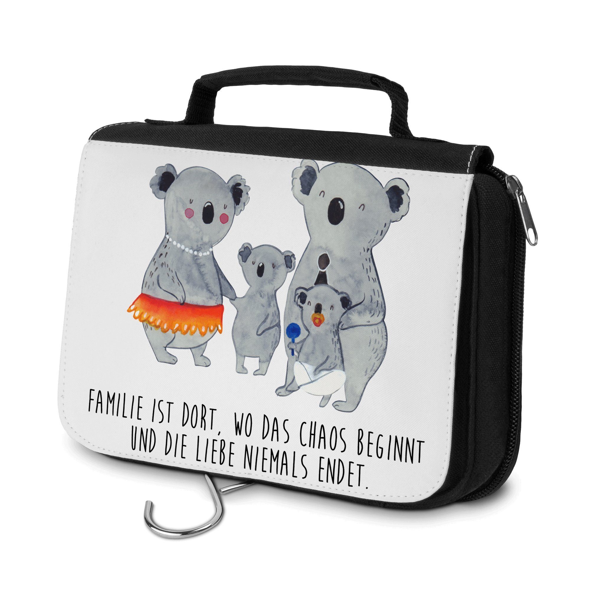 Mr. & Mrs. Familie Bruder, Weiß Panda (1-tlg) Koala - Kosmetiktasche, Geschenk, Oma, - Kulturbeutel Organiz