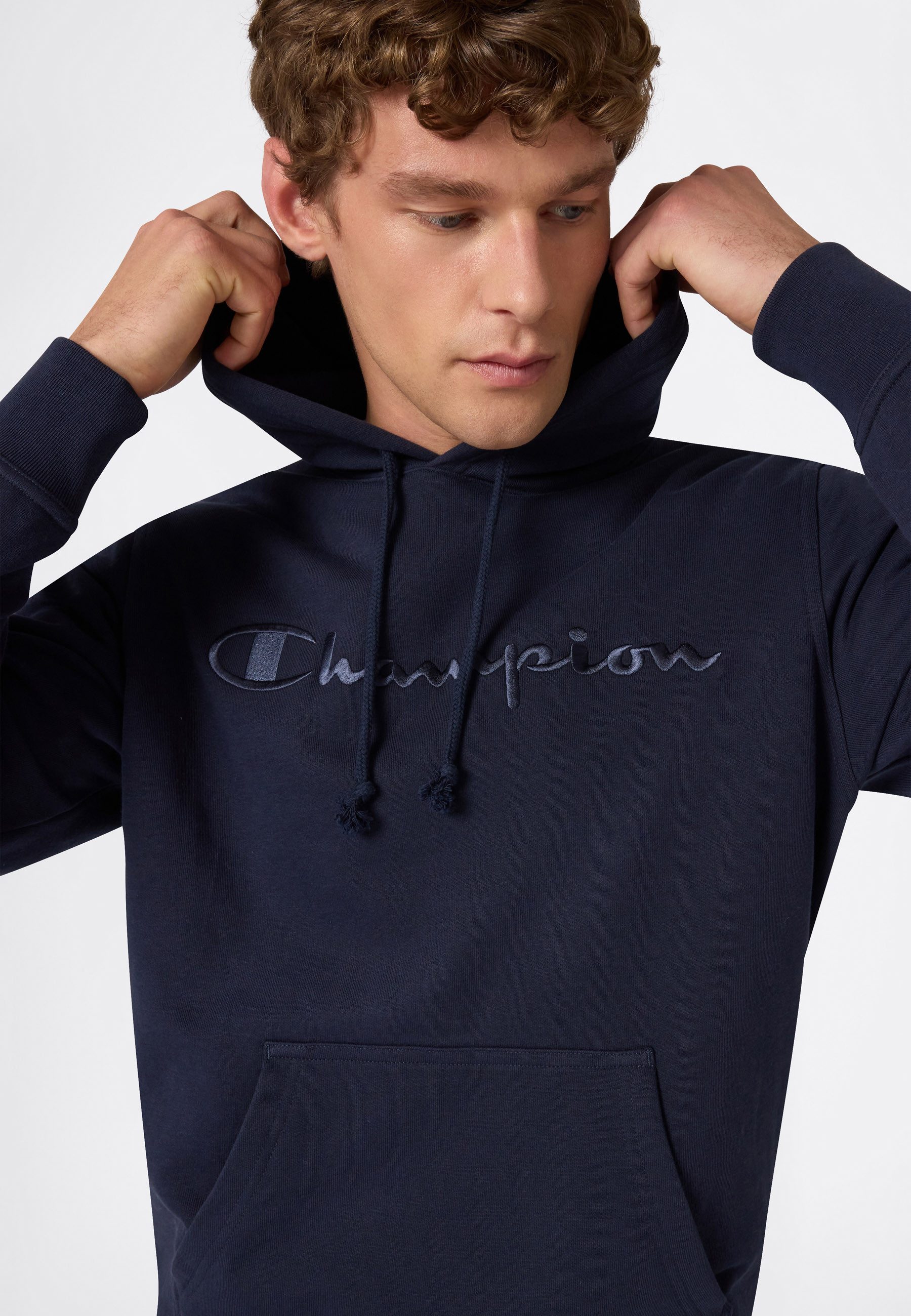 Champion Kapuzensweatshirt ICONS TONAL Terry Hoodie with Big Logo mit Kapuze, Langarm-Design, aus Baumwolle und Polyester