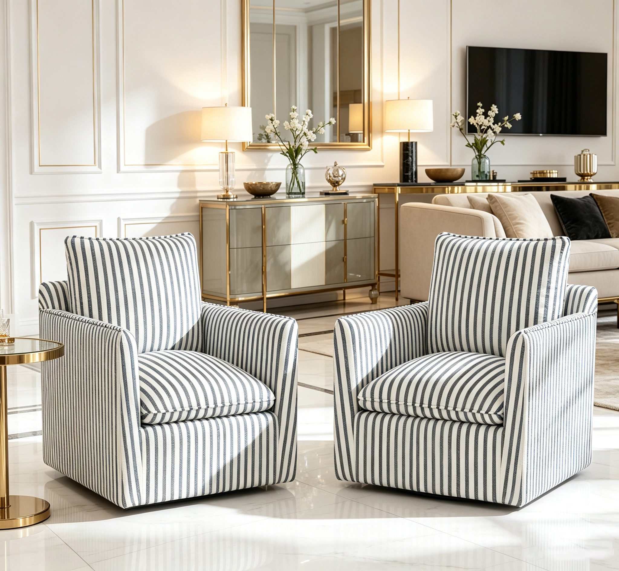 CANMOV Loungesofa Einzelsofa, 360 ° Drehbare Relaxsessel mit Rückenkissen und Sitzkissen, 2 Teile, Einzelsessel mit Zierkissen, am Boden drehbar