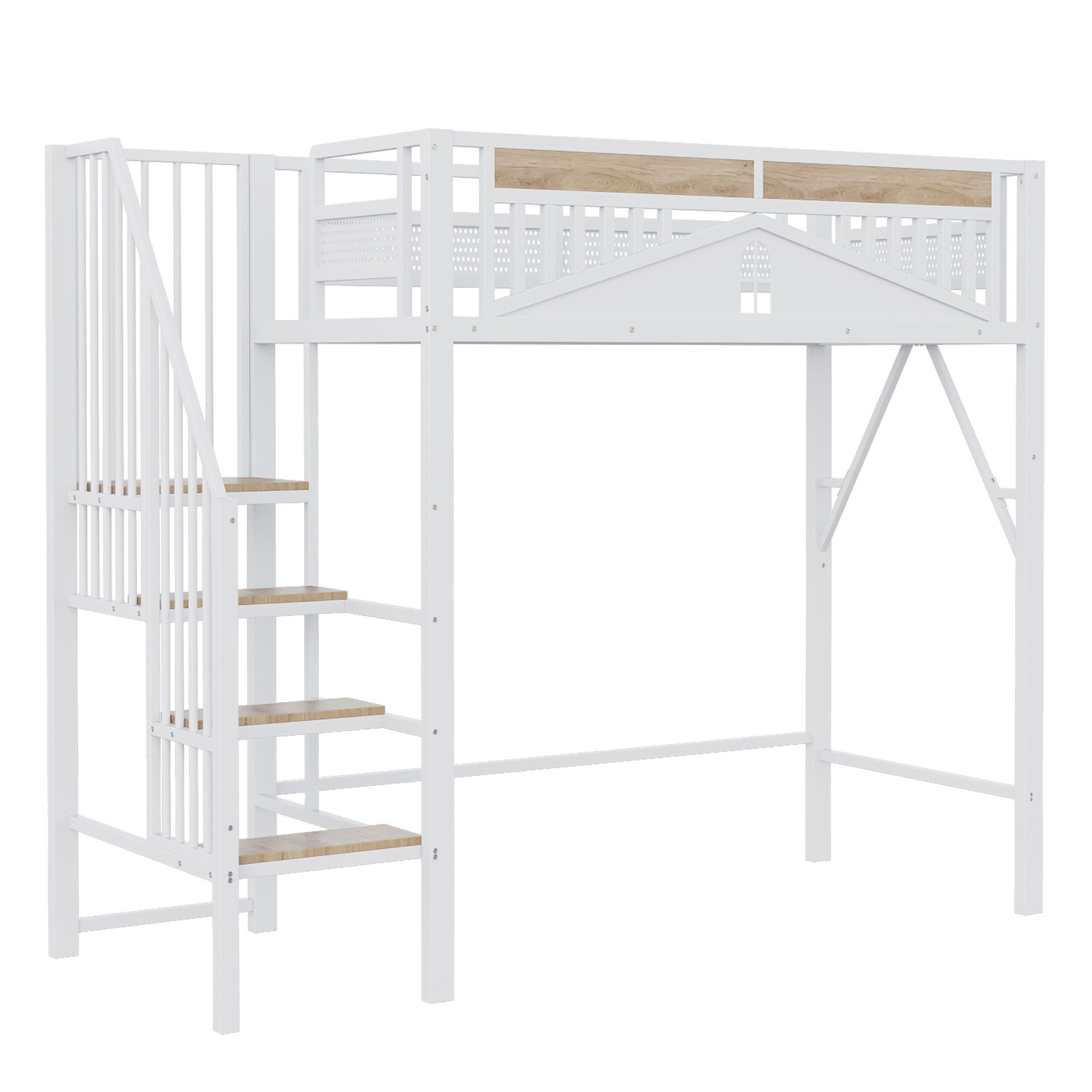 KLAM HOME Hochbett Metall-Hochbett 90 x günstig online kaufen