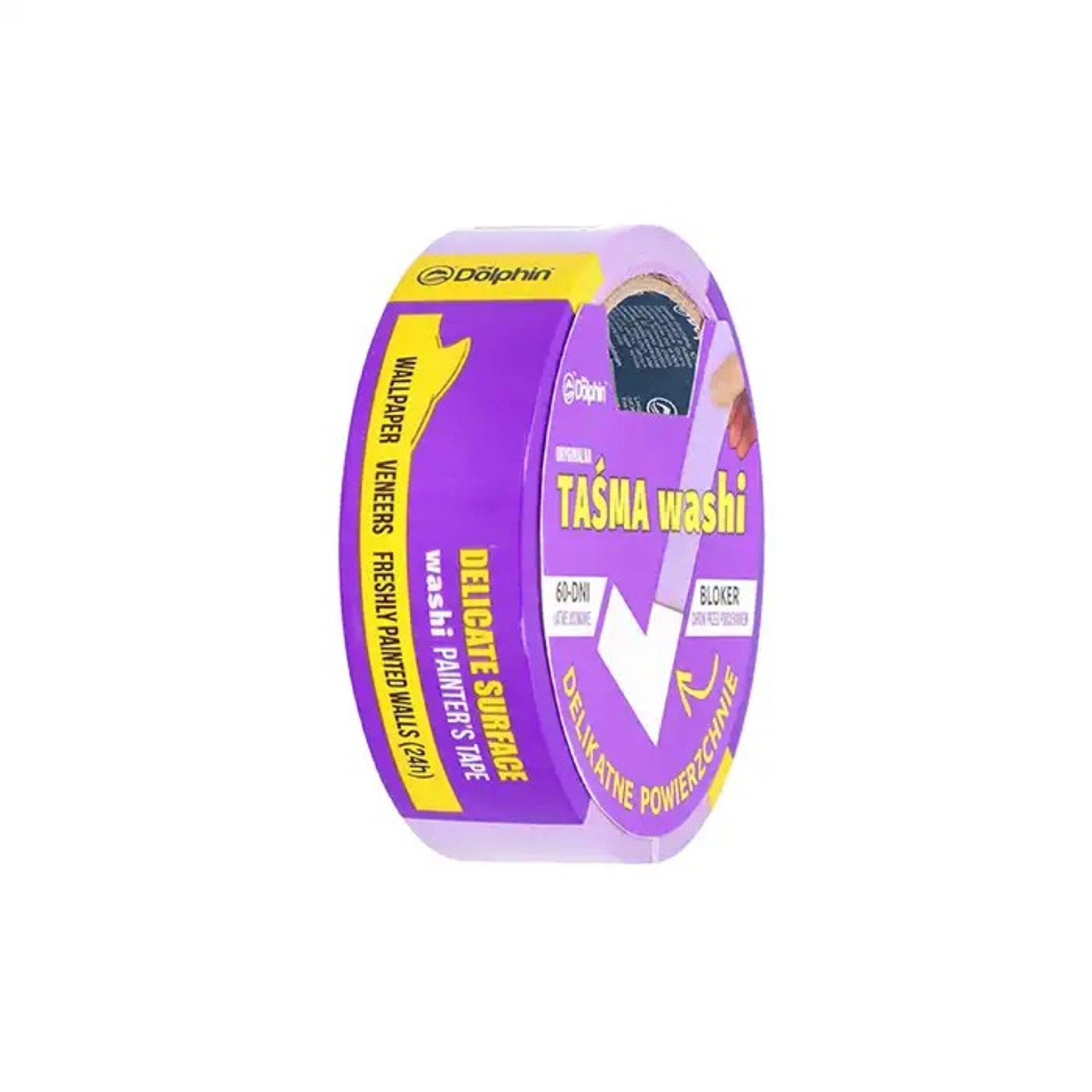 BlueDolphin Kreppband WASHI-Band für empfindliche Oberflächen 29mm x 25m (Single-pack, 1-St., 1 WASHI Malerband) nach altjapanische traditionelle Methode