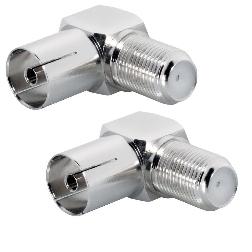 ARLI Kabelzubehör TV Winkeladapter IEC 9,5 mm Buchse Kupplung Antenne Kabel Sat 4K, (2-tlg)