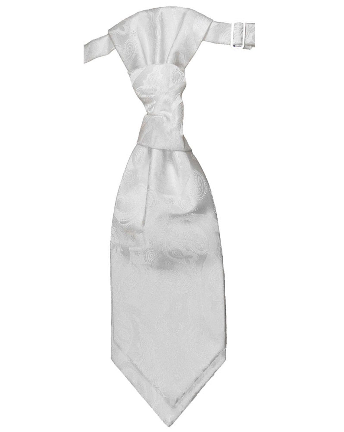 Paul Malone Anzugweste Herren Hochzeitsweste mit Plastron Set 2tlg paisley - Bräutigam (Set, 2-tlg., mit Weste und Plastron) weiß V17, Gr. 48 (XS) – Bild 4 von 5
