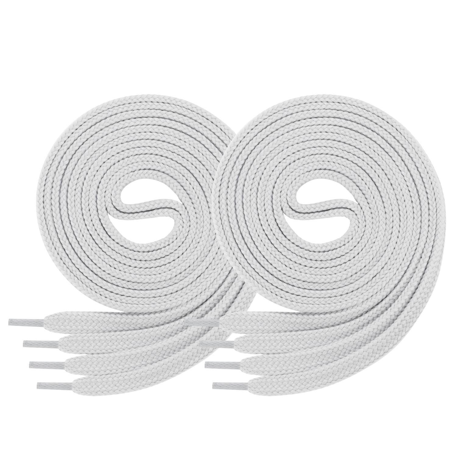 Schnürsenkel 2 Paar - Schnürsenkel flach 8mm breit reißfest aus Polyester