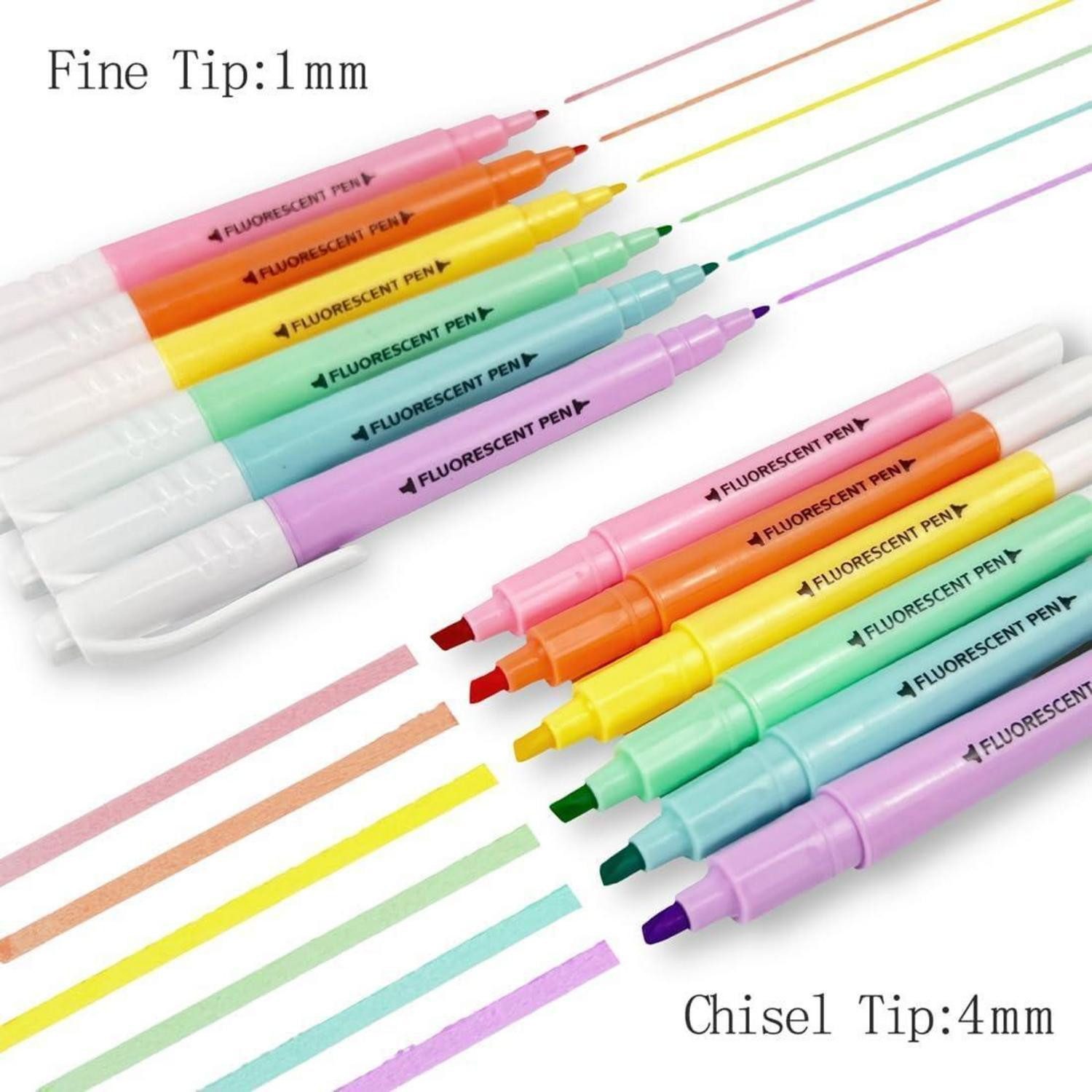 YOSKAEDI Marker 12er Pastell Textmarker Set, Bibel Marker Stifte, Highlighter Pen mit