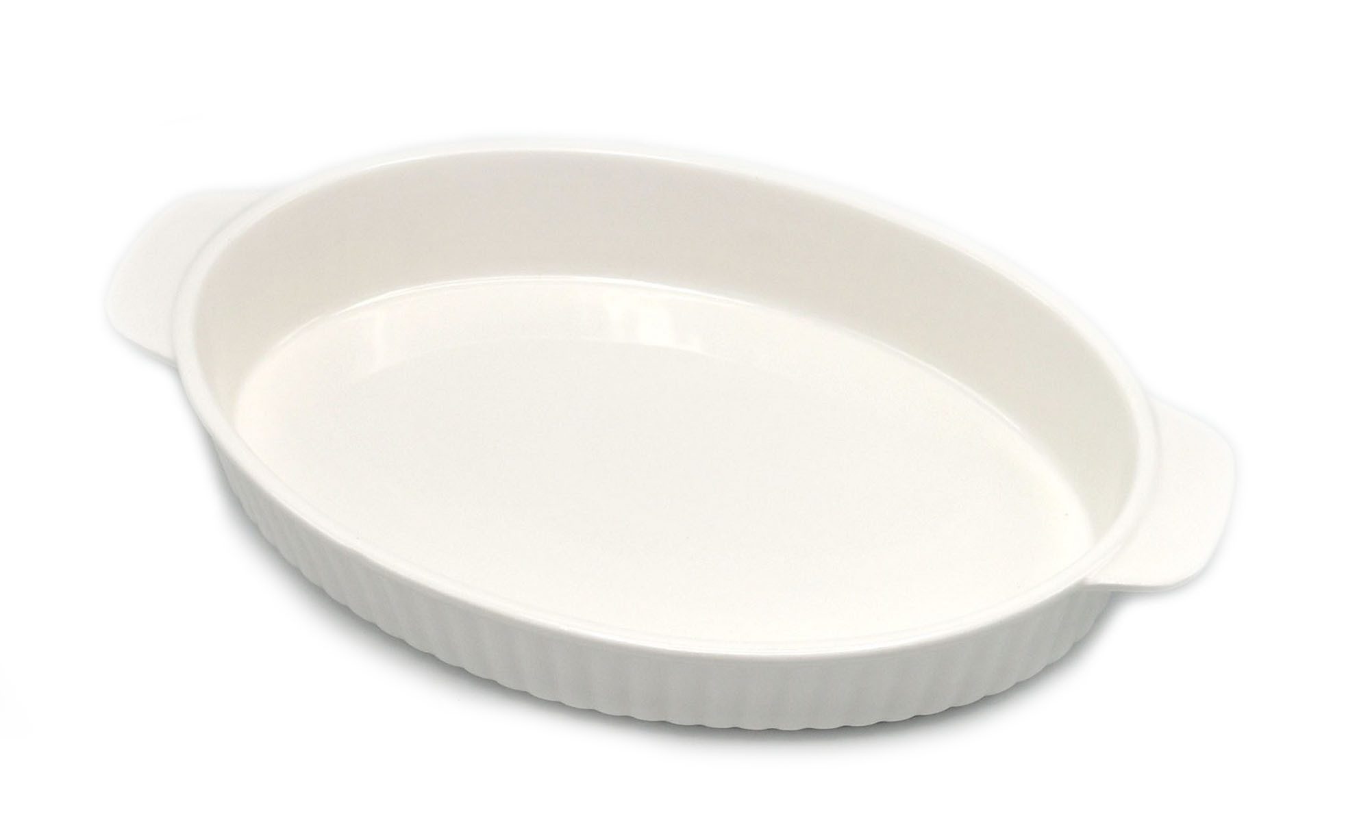 Florina Auflaufform Hübsche Küchenform, Auflaufform, Backform, Lasagneform oval, Keramik, (1-St), mit kleinen praktischen Griffen 30,4/17,7/5 cm Alta PM310