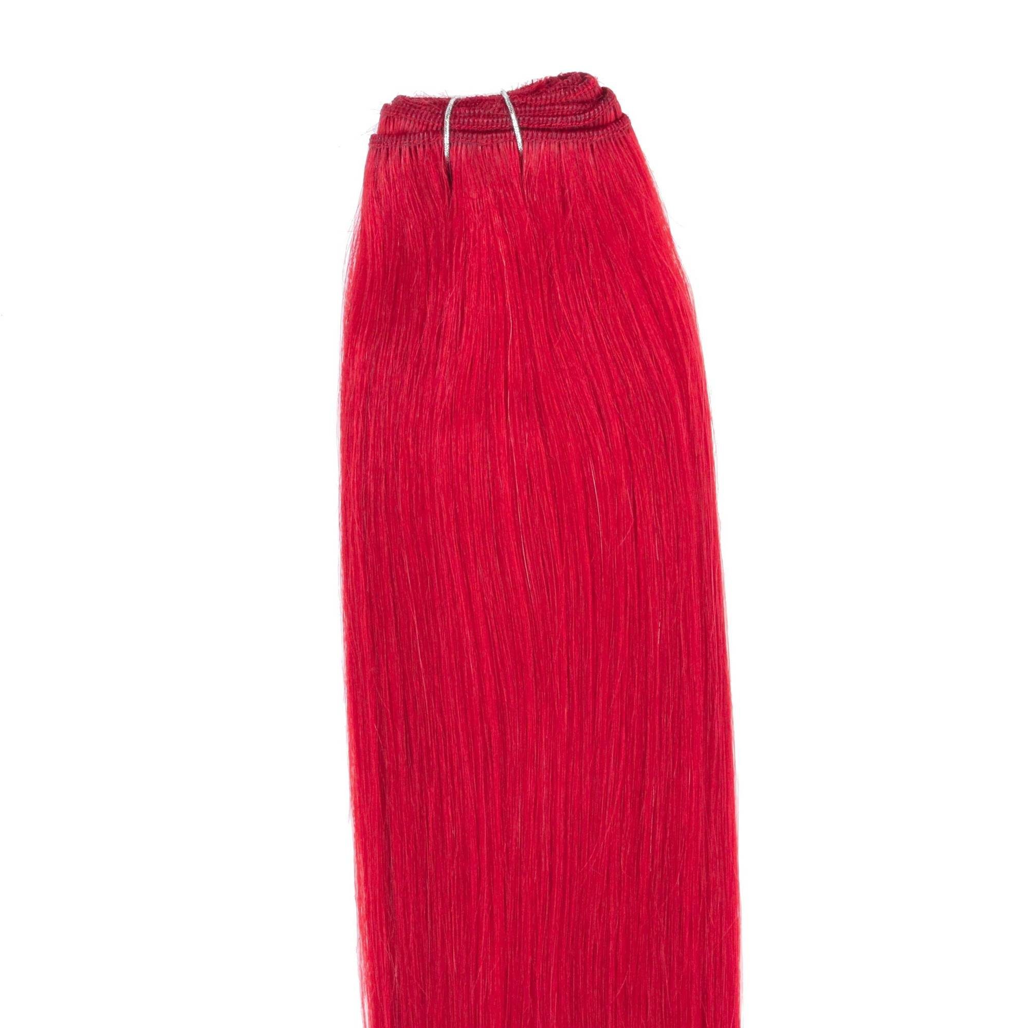 Echthaartresse Rot-Intensiv hair2heart Glatte Echthaar-Extension #0/44 40cm