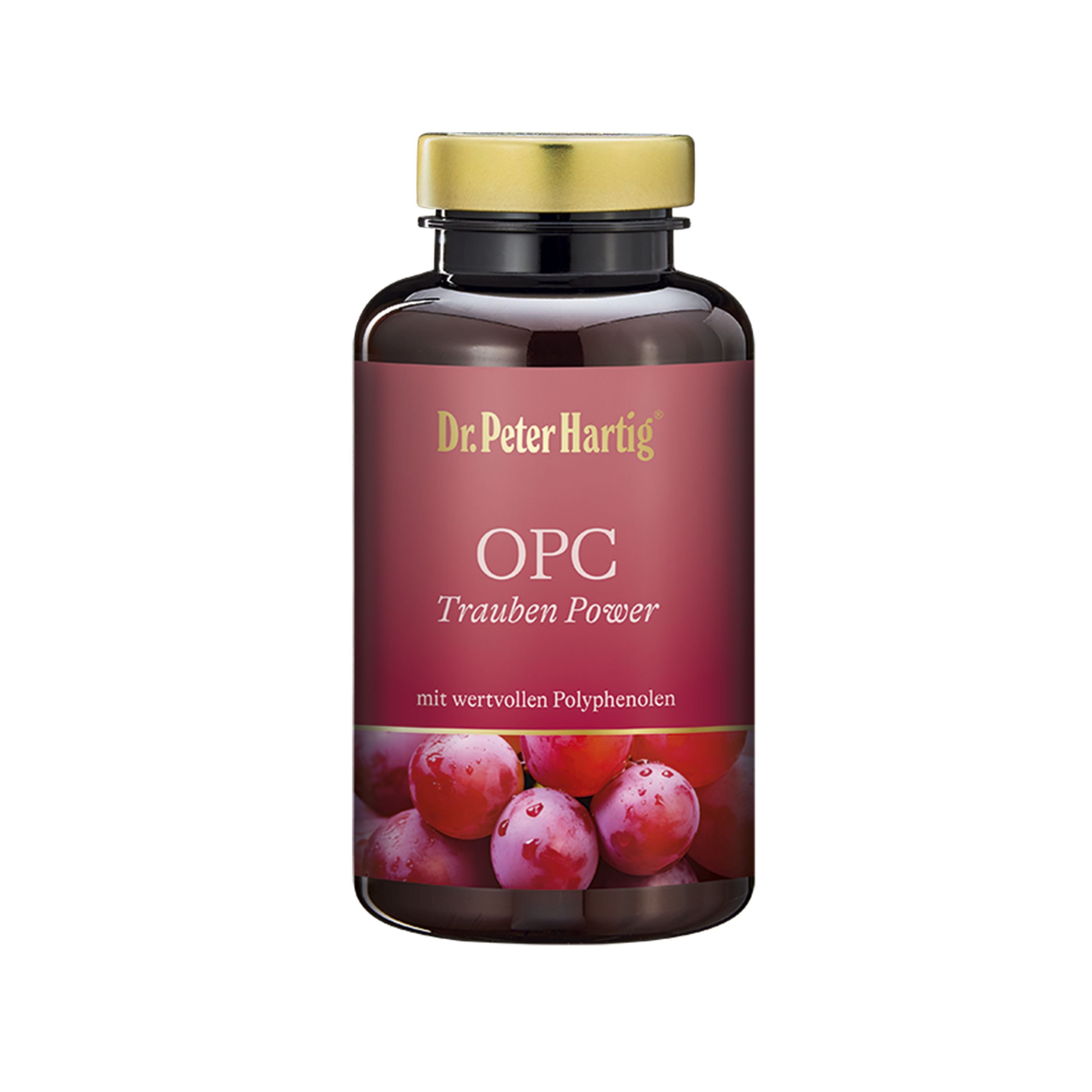 Dr. Peter Hartig OPC Trauben Power, unterstützt Energiestoffwechsel, Vitamin C, vegan Kapseln, 120 Kapseln, 4-Monats-Vorrat, à 58 g