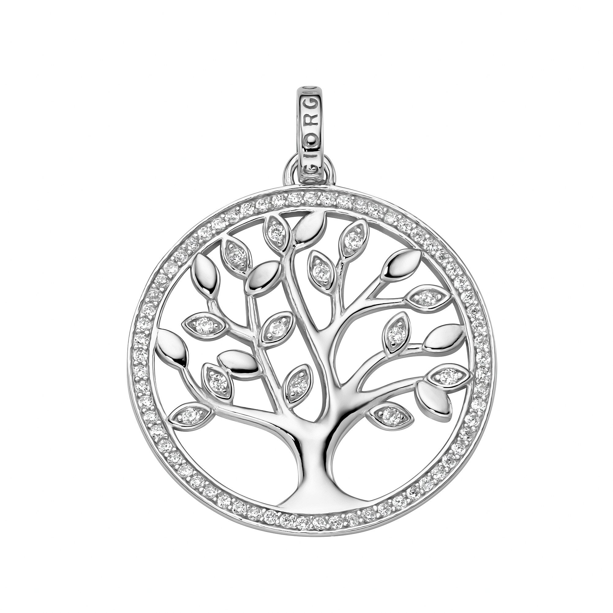 GIORGIO MARTELLO MILANO Kettenanhänger Lebensbaum mit Zirkonia, Silber 925 günstig online kaufen