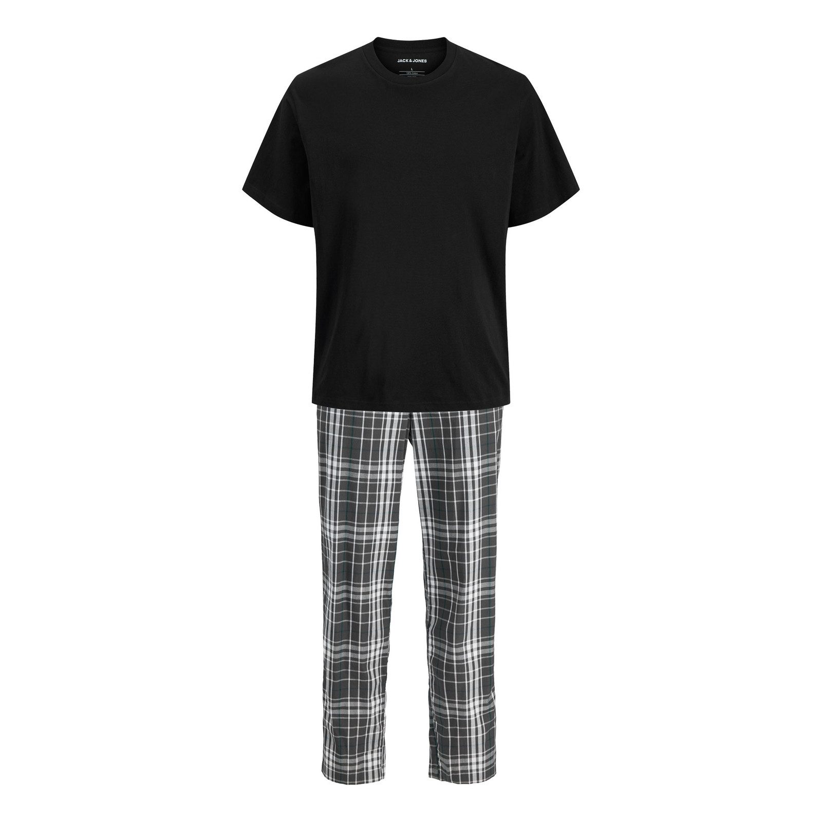 Jack & Jones Loungeanzug Loungewear Set JACLUCA SS Tee & Woven Pants (2 tlg) mit zwei seitlichen Einschubtaschen
